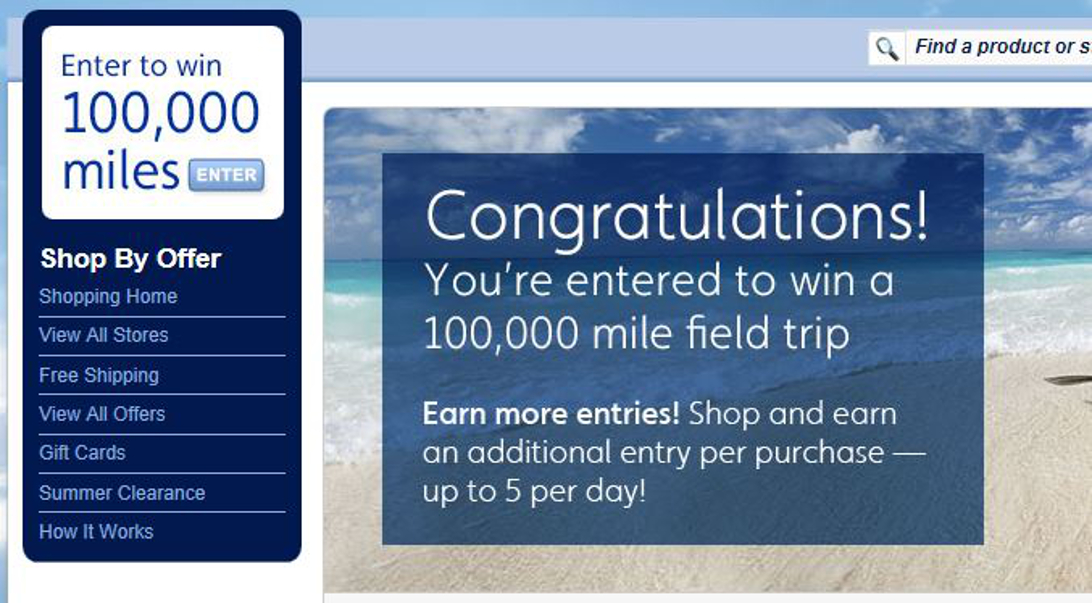 Alaska 100,000 Mile Sweepstakes Entries