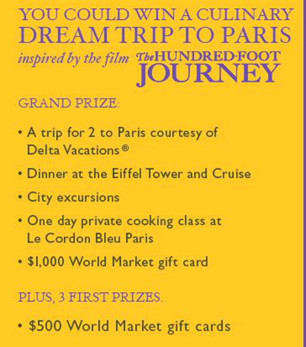 Dream Trip to Paris Sweepstakes Grand Prize
