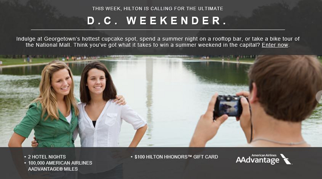 Hilton Washington DC Weekender Travel Sweepstakes
