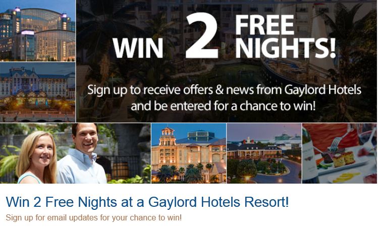 Gaylord Hotel Sweepstakes