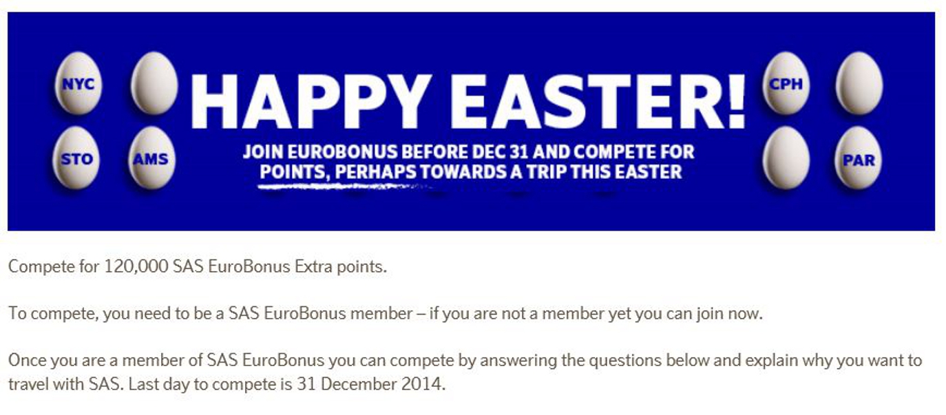 SAS EuroBonus Competition