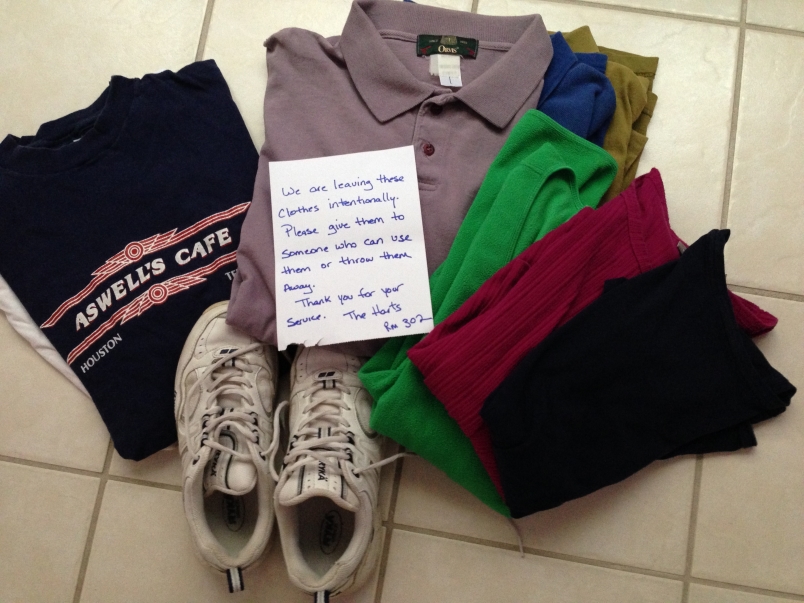 Leaving Clothes in Hotel