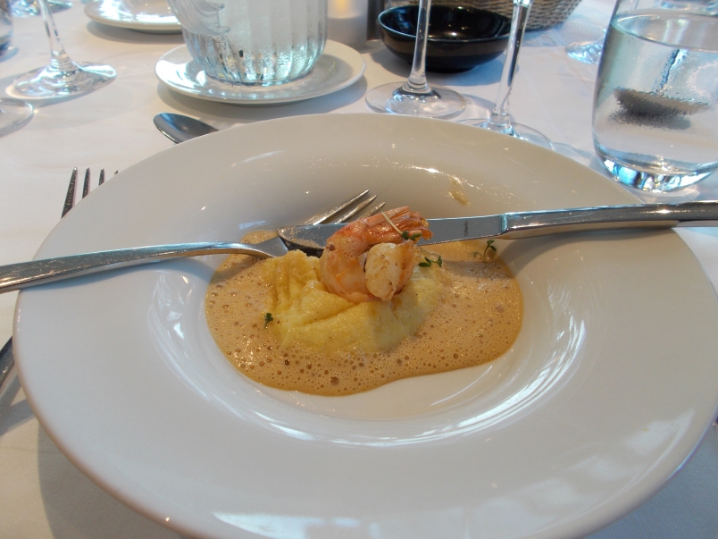 Starter of Prawns in a Foam