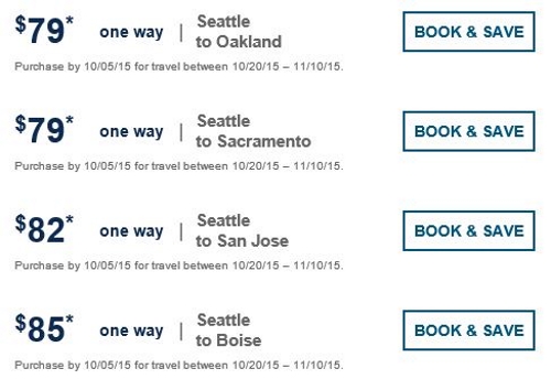 Alaska Airlines Fare Sale Seattle Routes