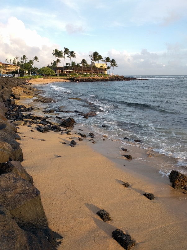 Lawai Beach Looking Toward the Beach House Reataurant