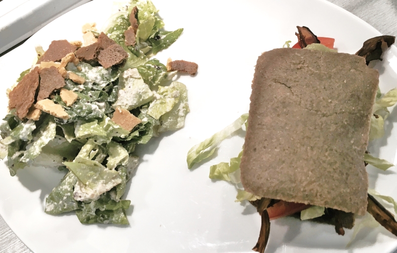Avocado BLT and Caesar Salad