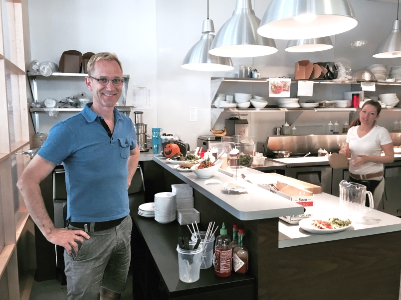 Co-Owner and Business Manager Roland Strobel in the Cider Press Kitchen