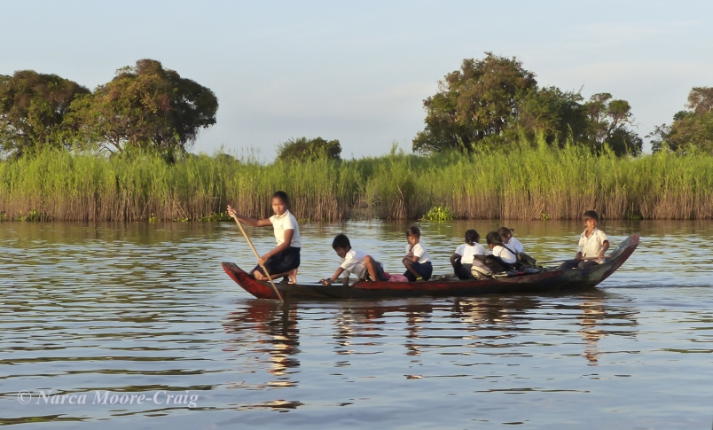 Floating Village going to school