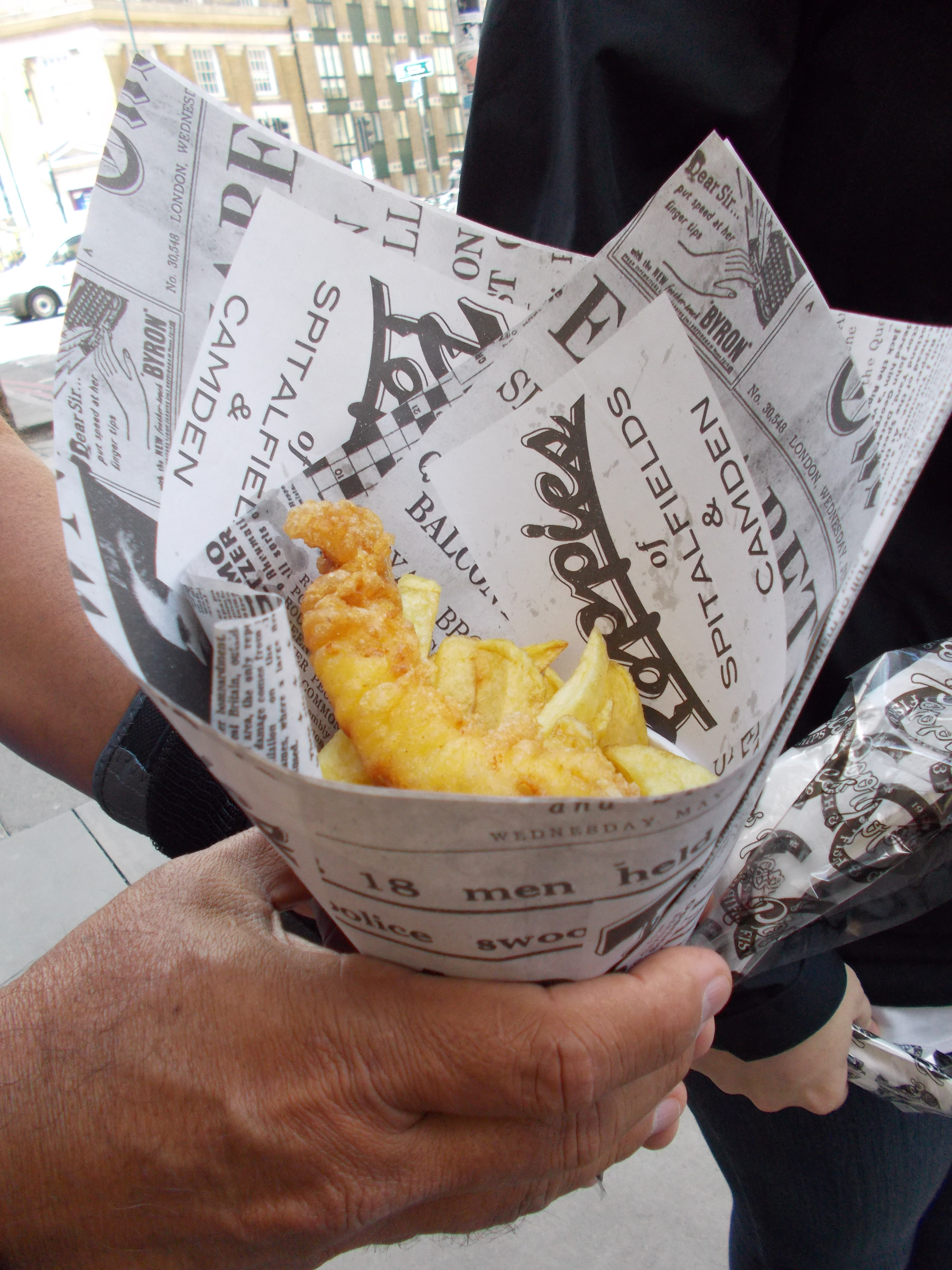 Cone of Fish and Chips from Poppies