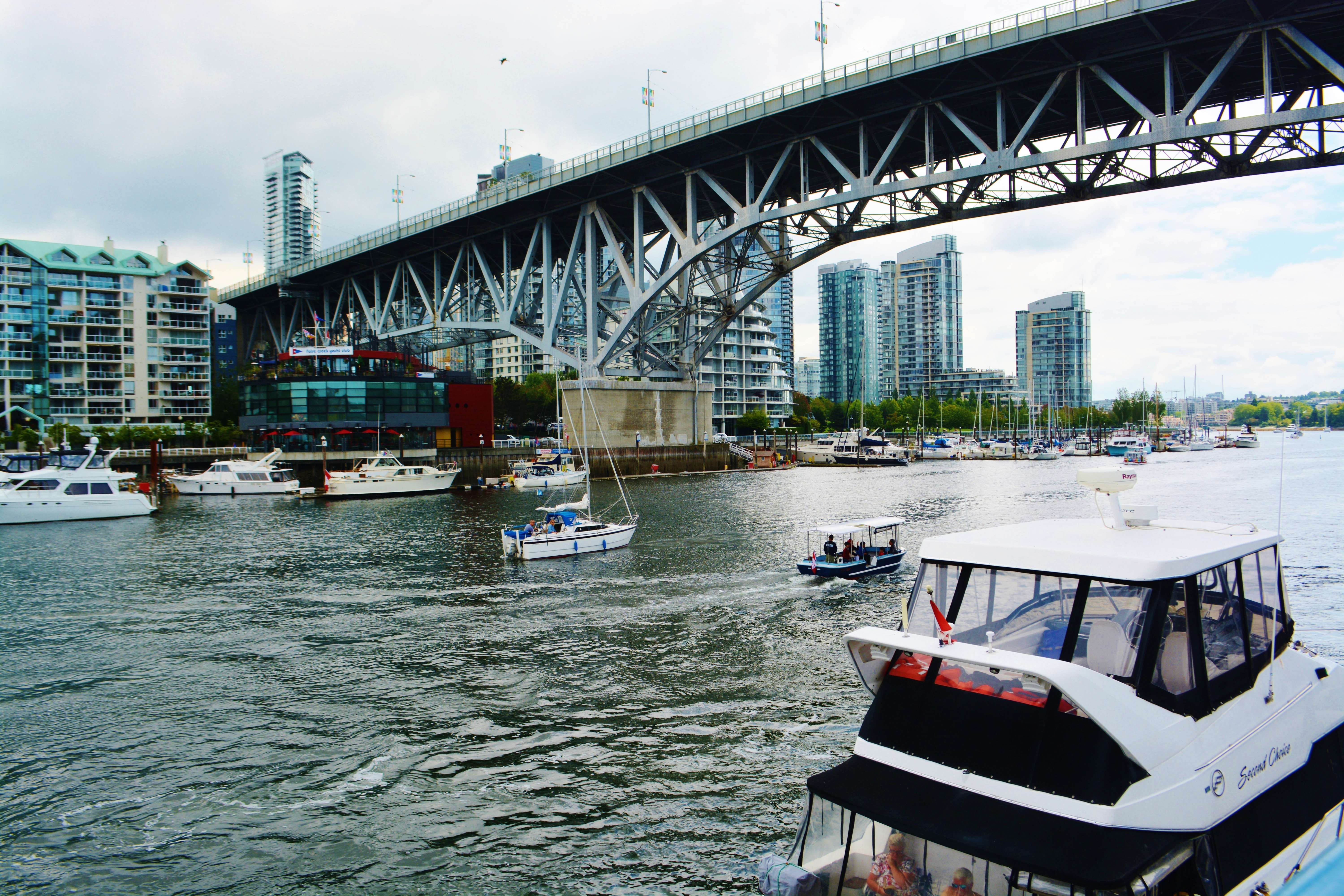 Vancouver city view from Granville Island on False Creek