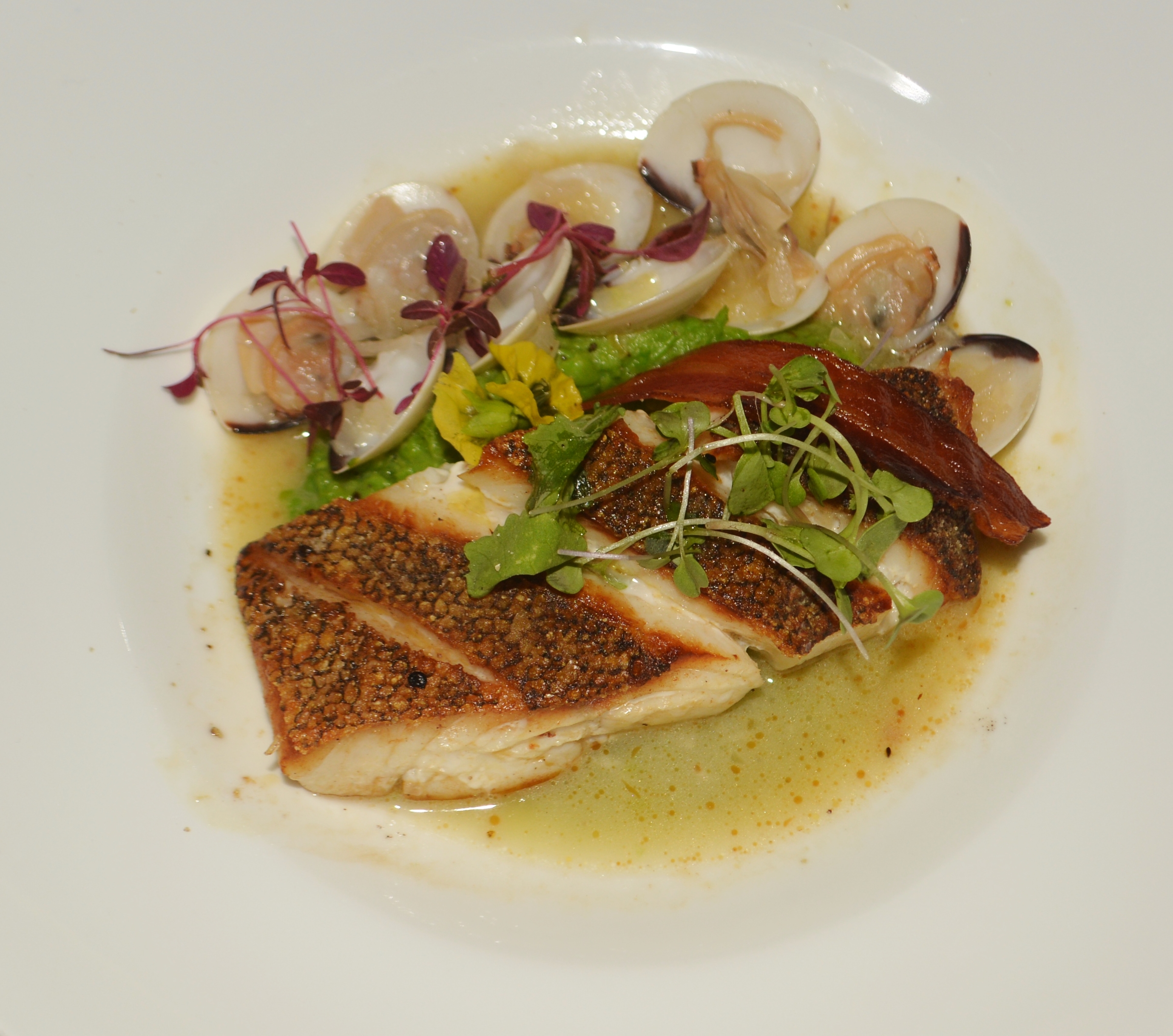 Branzino (Sea Bass) Entree at Sunset da Mona Lisa