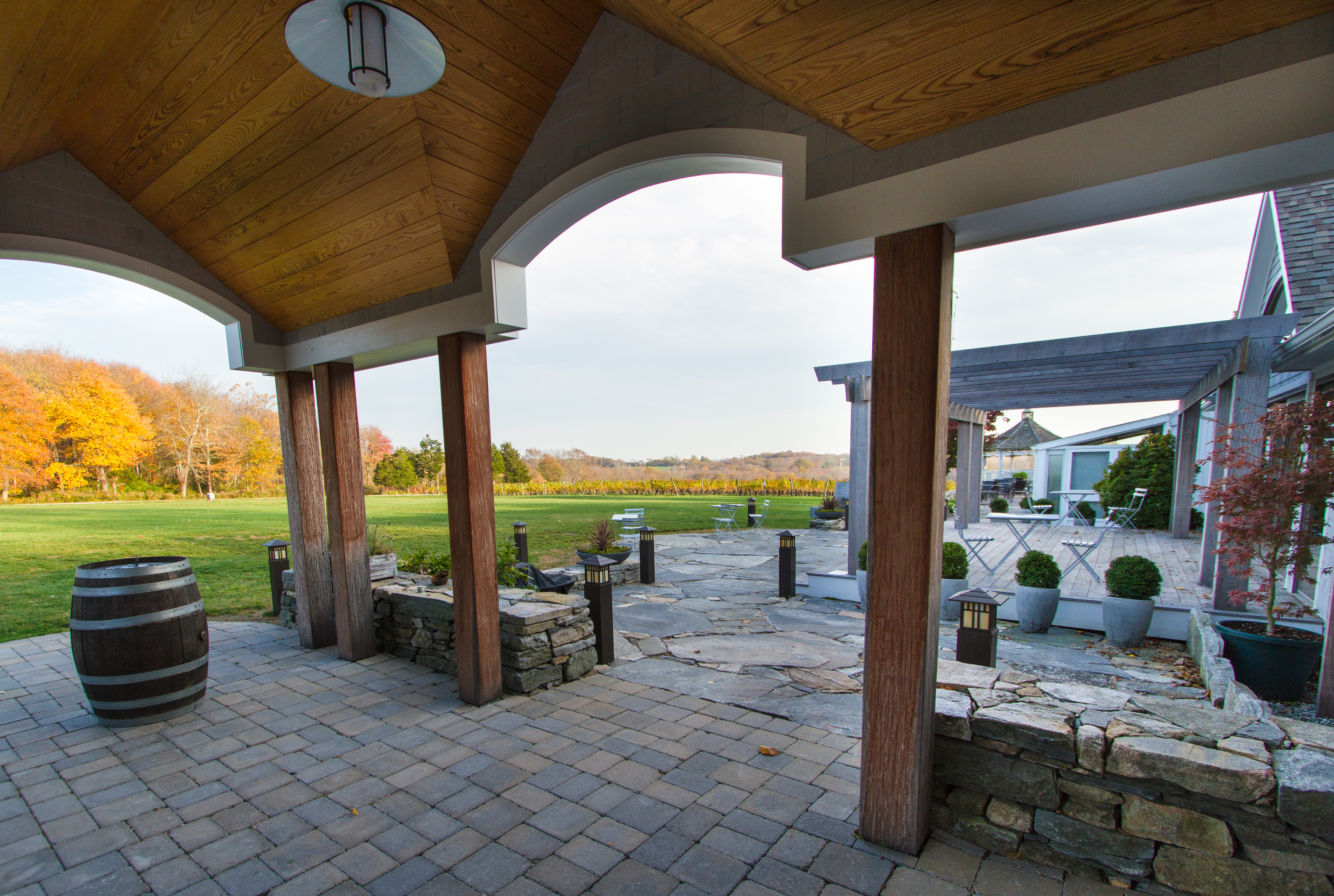 Entrance of Stonington Vineyards alnong the Coastal Wine Trail