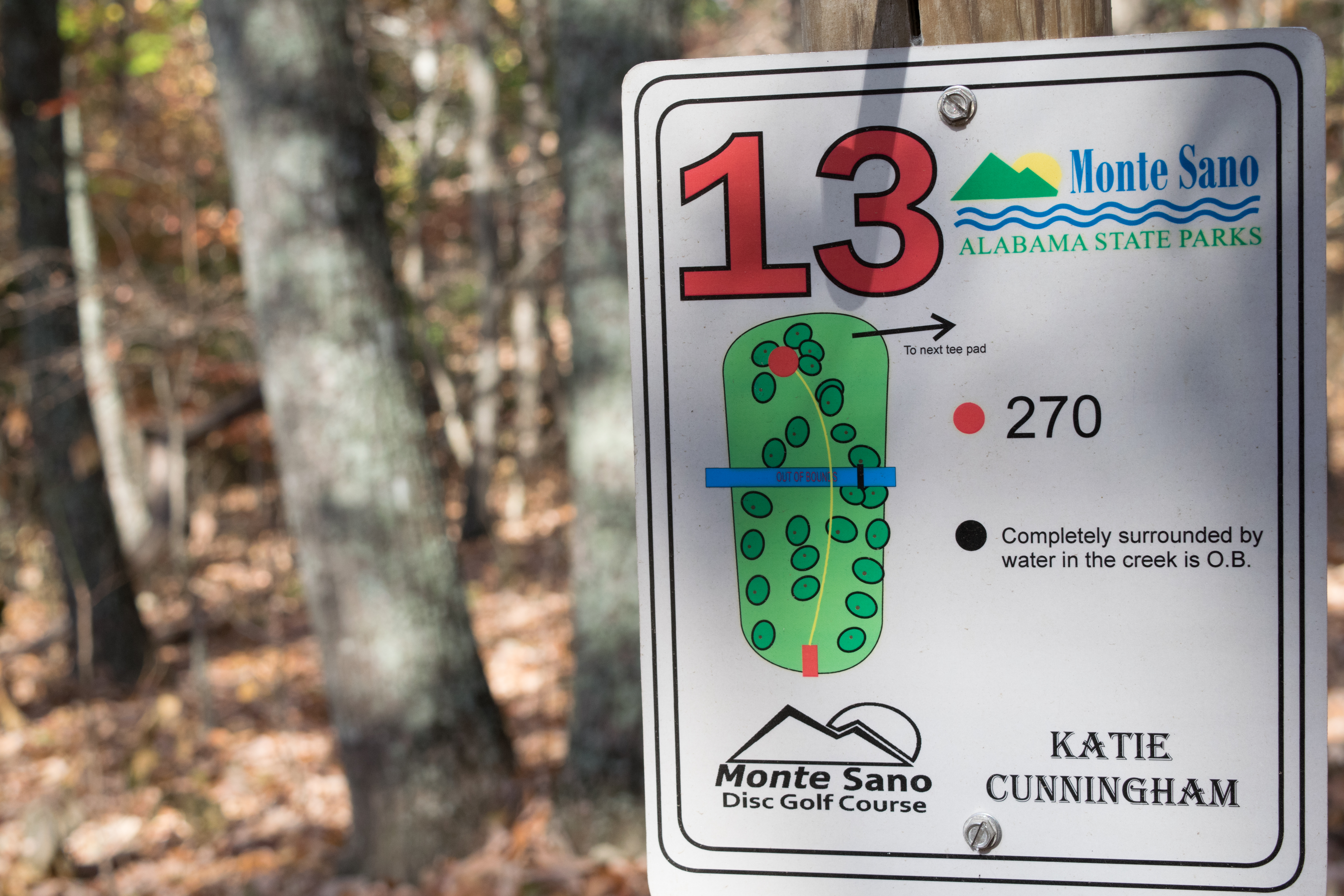 Disc Golf Hole #13 Monte Sano State Park