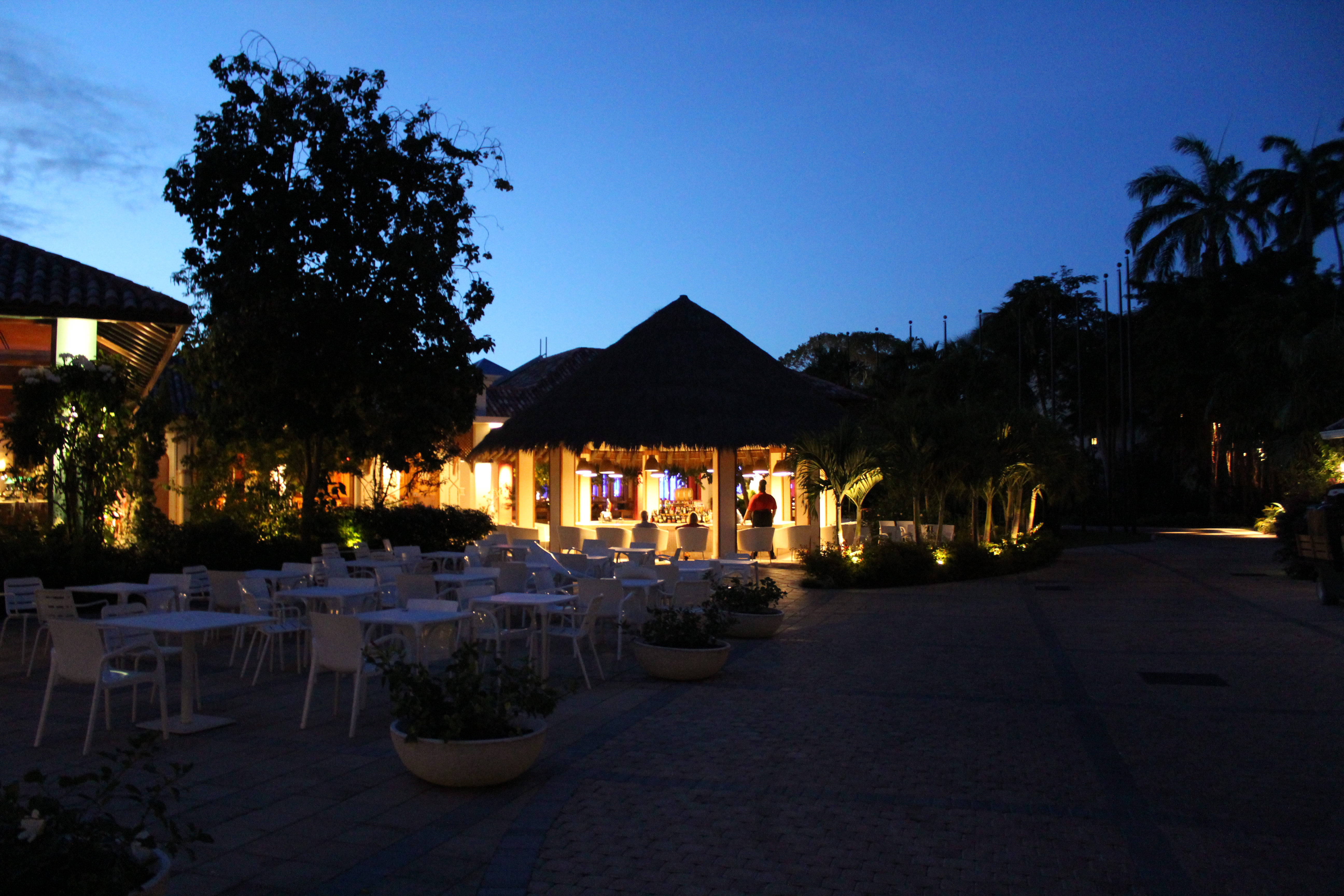 Outside Bar at Night Sandals Barbados