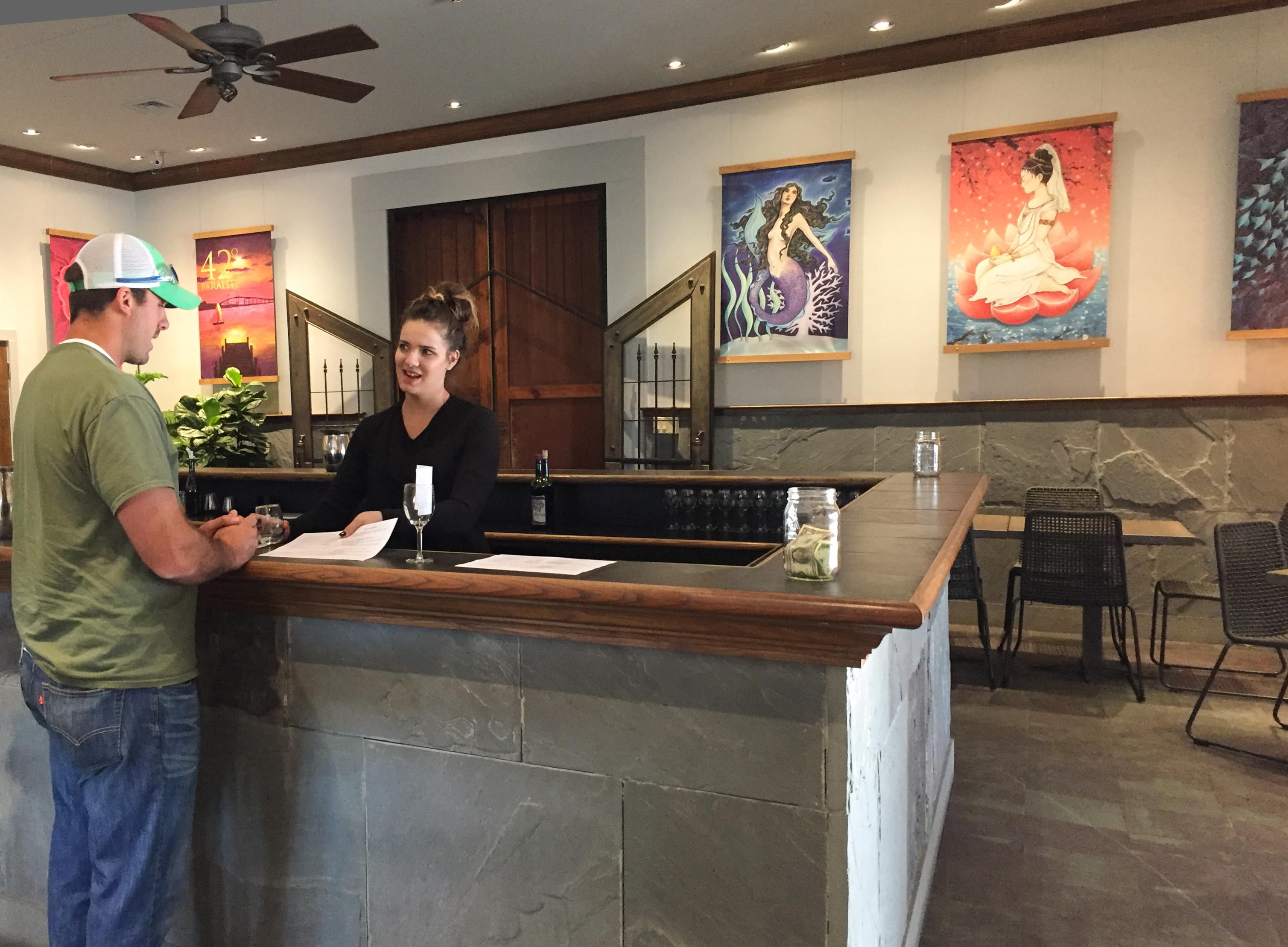 Tasting Room at Carolyn's Sakonnet Vineyard the Coastal Wine Trail