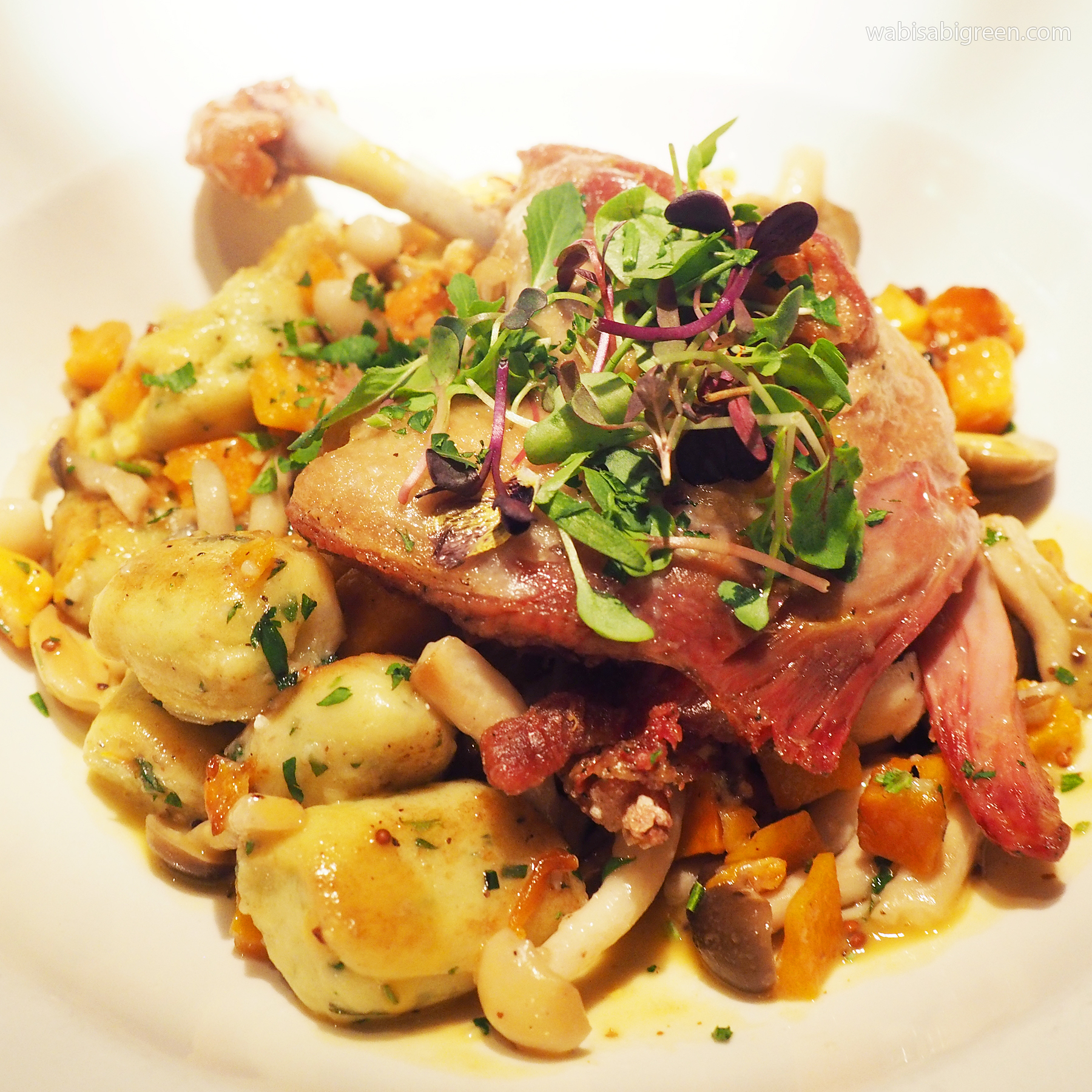 Bistro West - Duck Confit with Gnocchi Parisienne