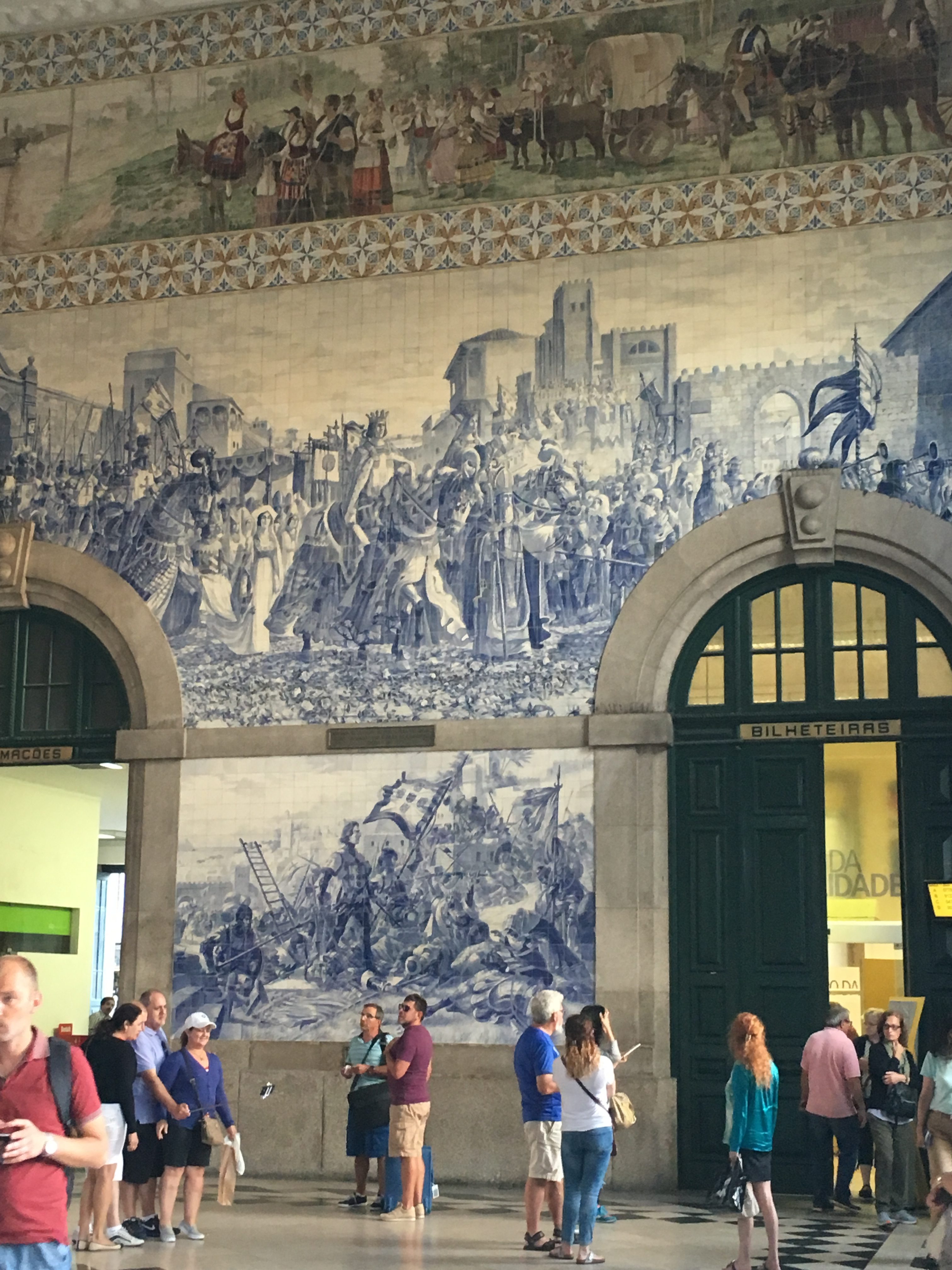 Famous São Bento Railway Station in Porto