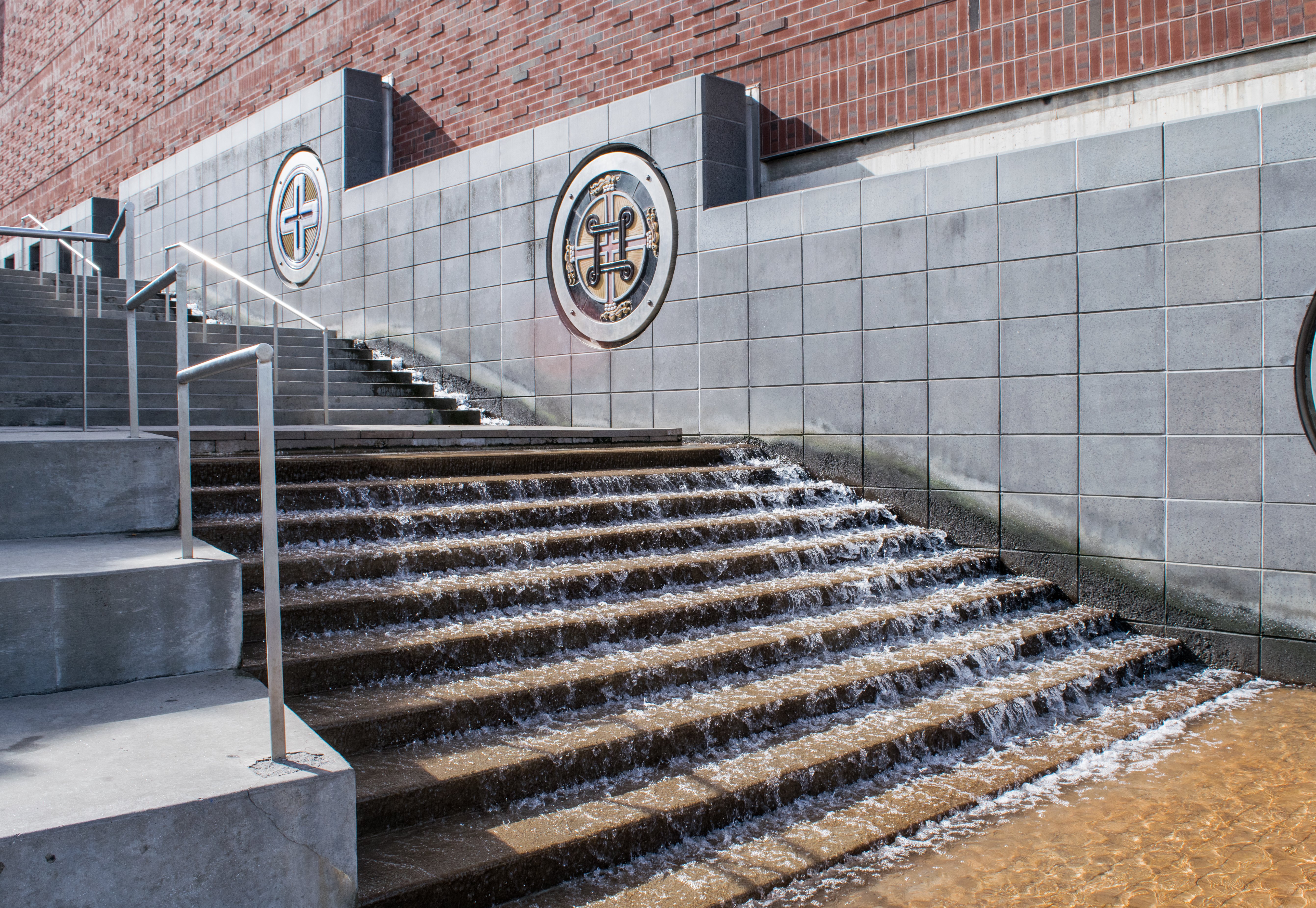 Looking Back: Water Cascade and Ceremonial Discs - The Passage