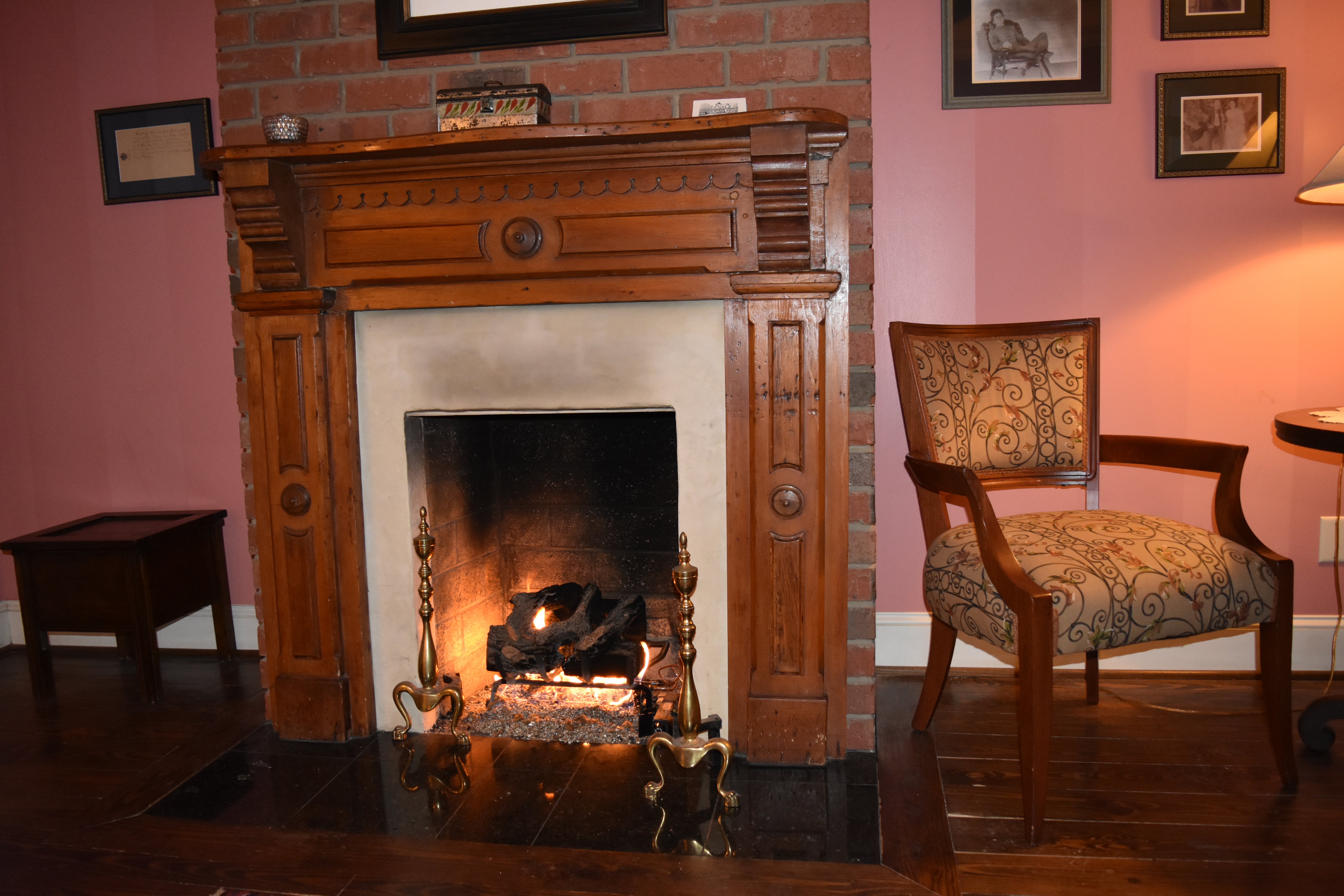 Fireplace in every room at Magnolia Inn Hot Springs NC