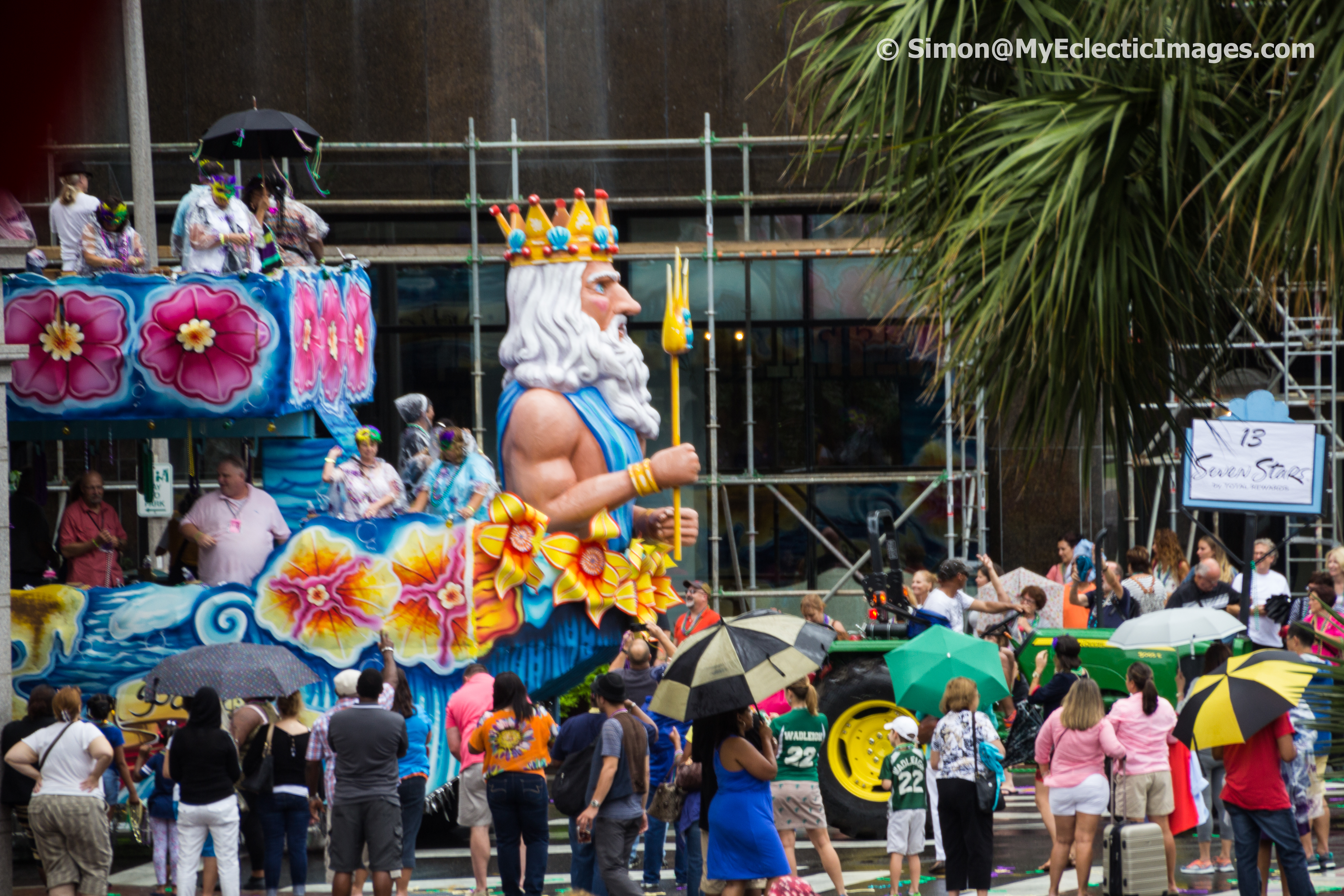 - Float seen on the streets of New Orleans during Mardis Gras