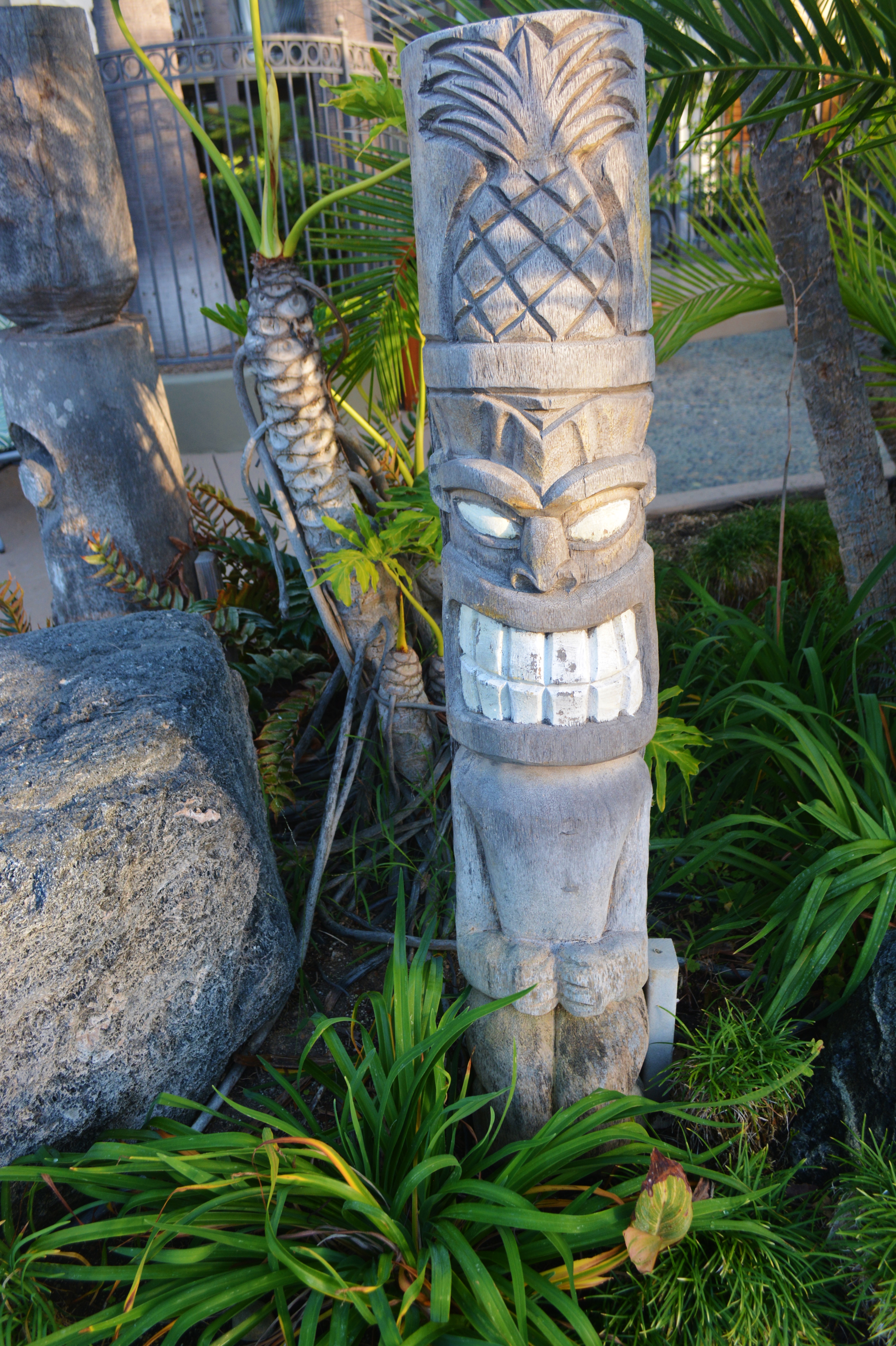 Totems of Humphrey's Half Moon Inn on Shelter Island