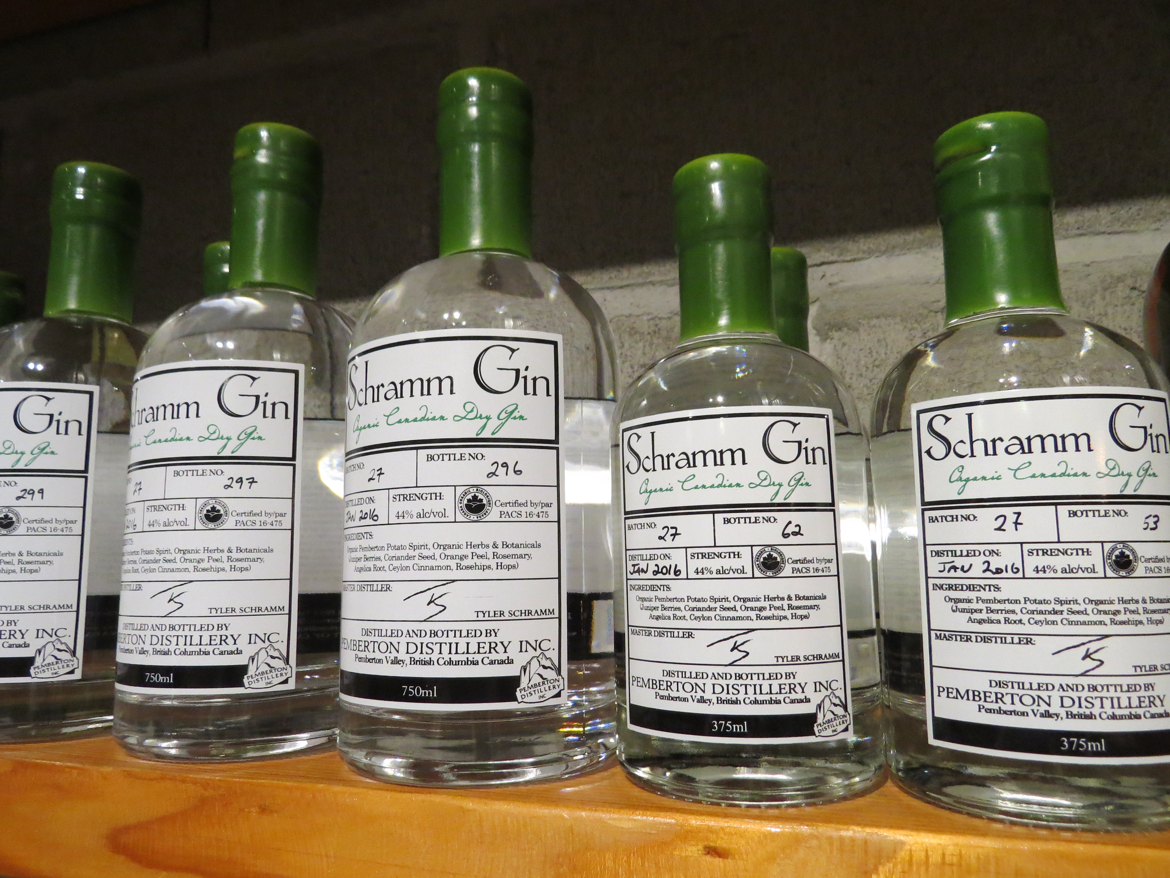 Schramm Ginn at Pemberton Distillery British Columbia