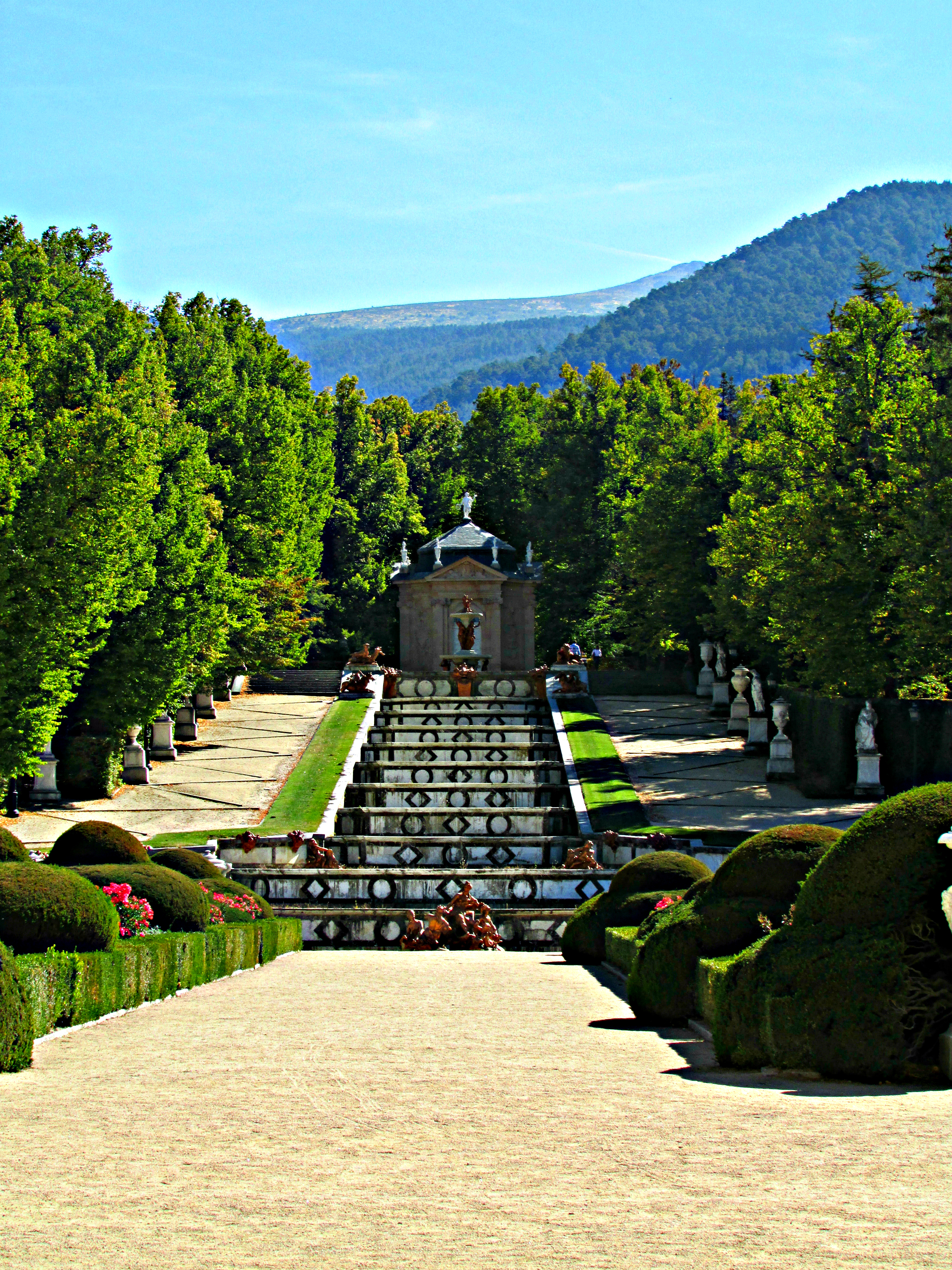 Cascading fountains Royal Gardens of La Granja