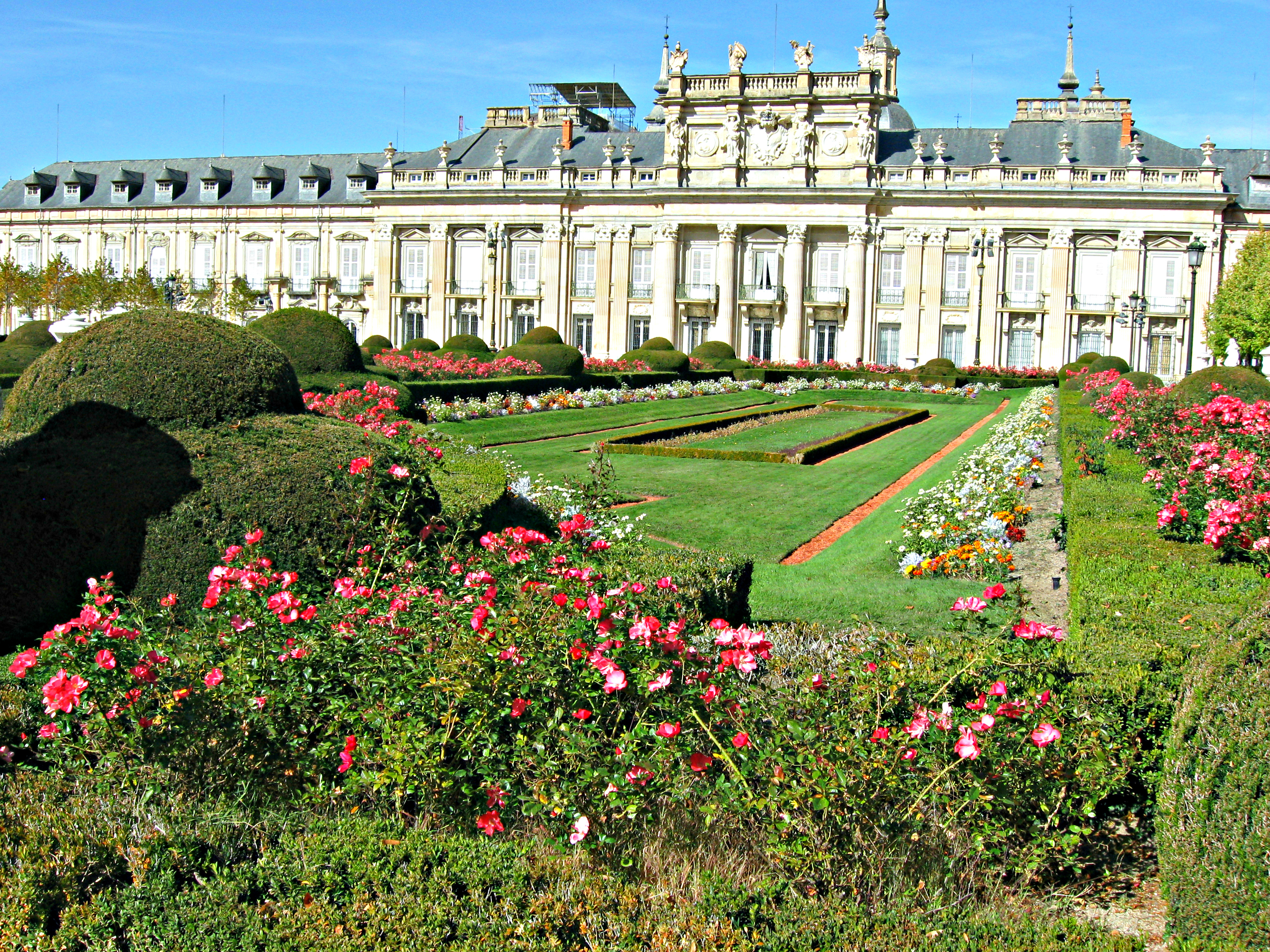 Juvarra facade and Gardens Royal Palace of La Granja