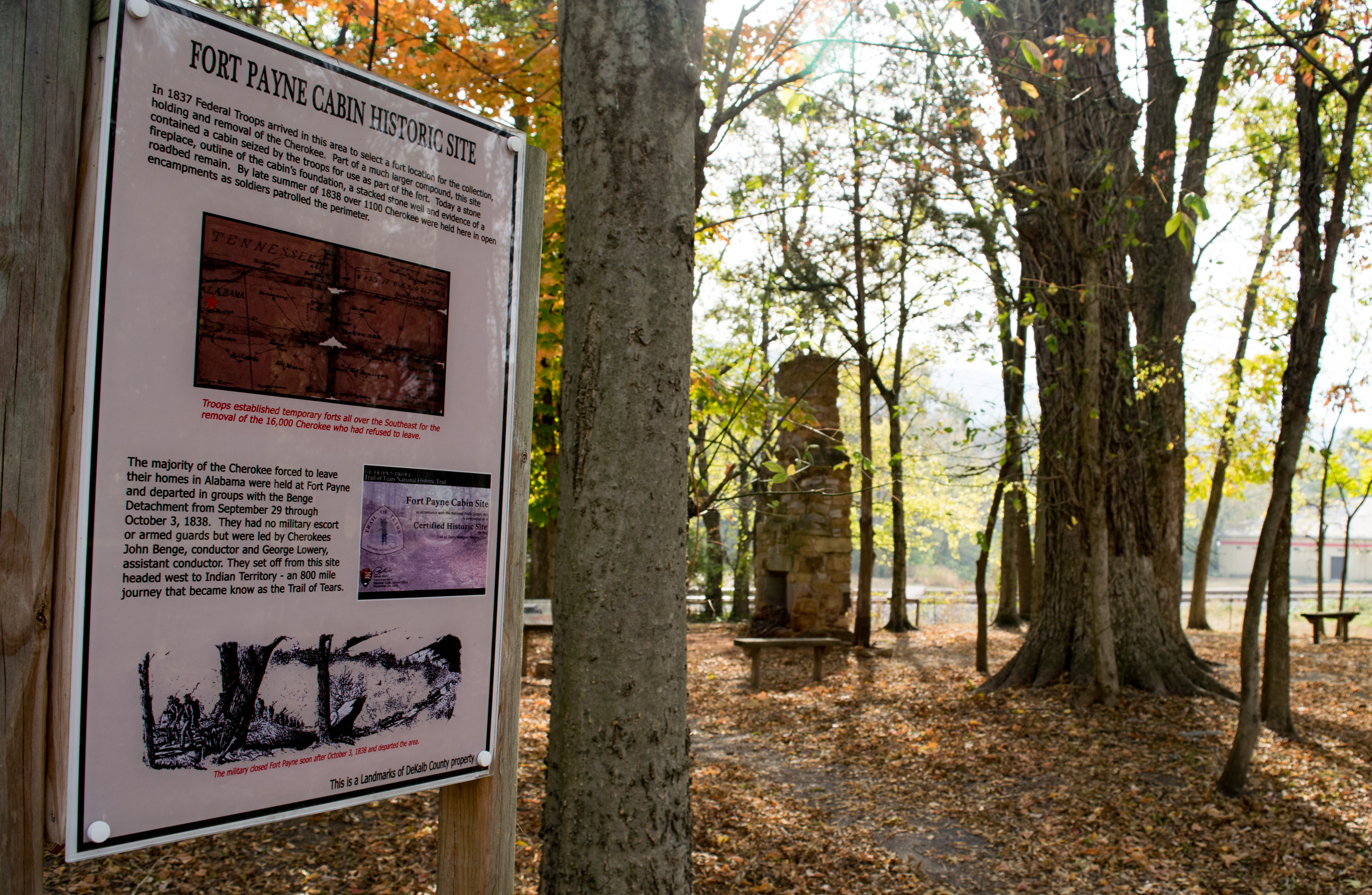 Stone chimney of Cherokee John Huss Spirit the Preacher