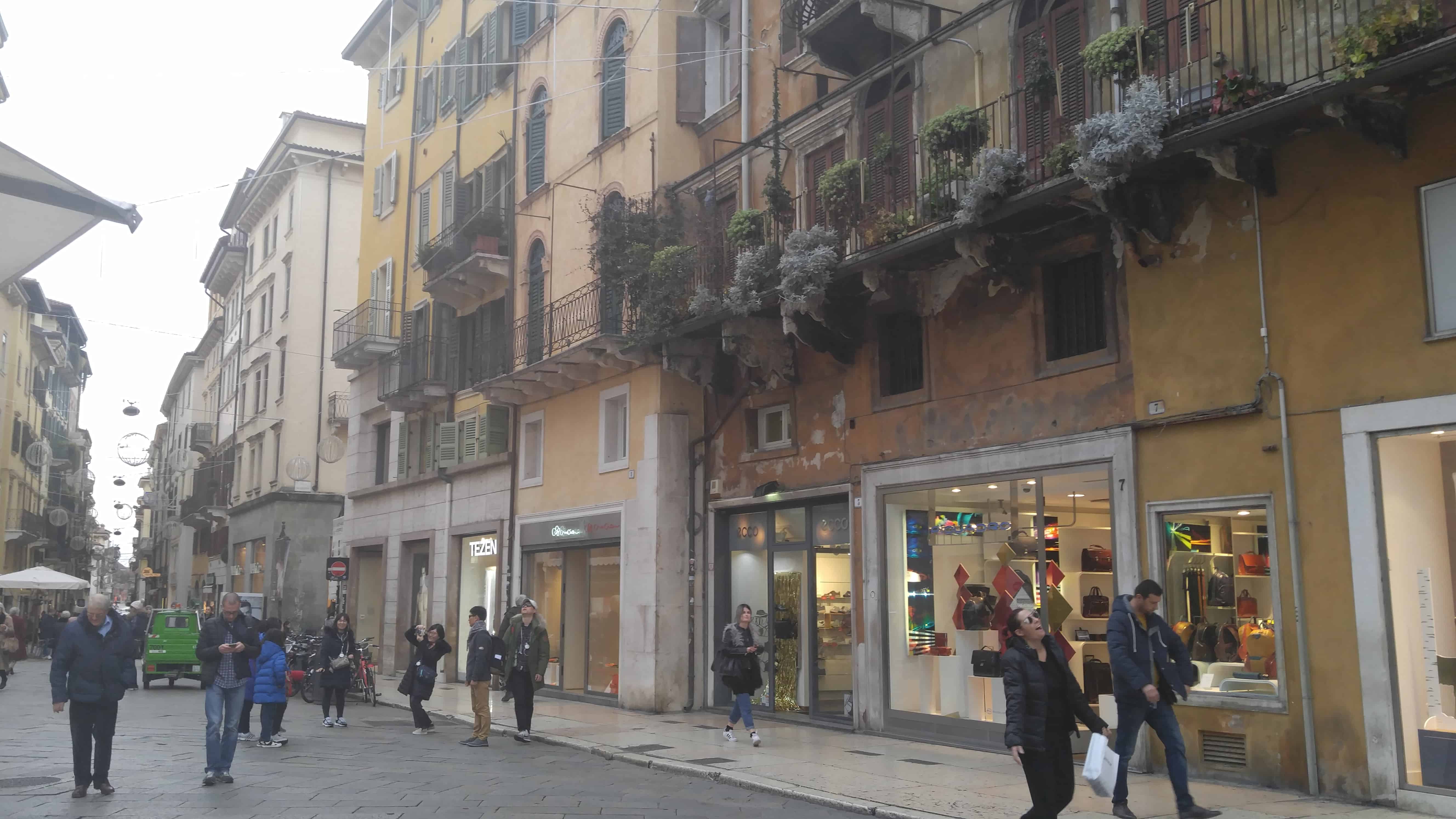 Strollers in Verona, Italy