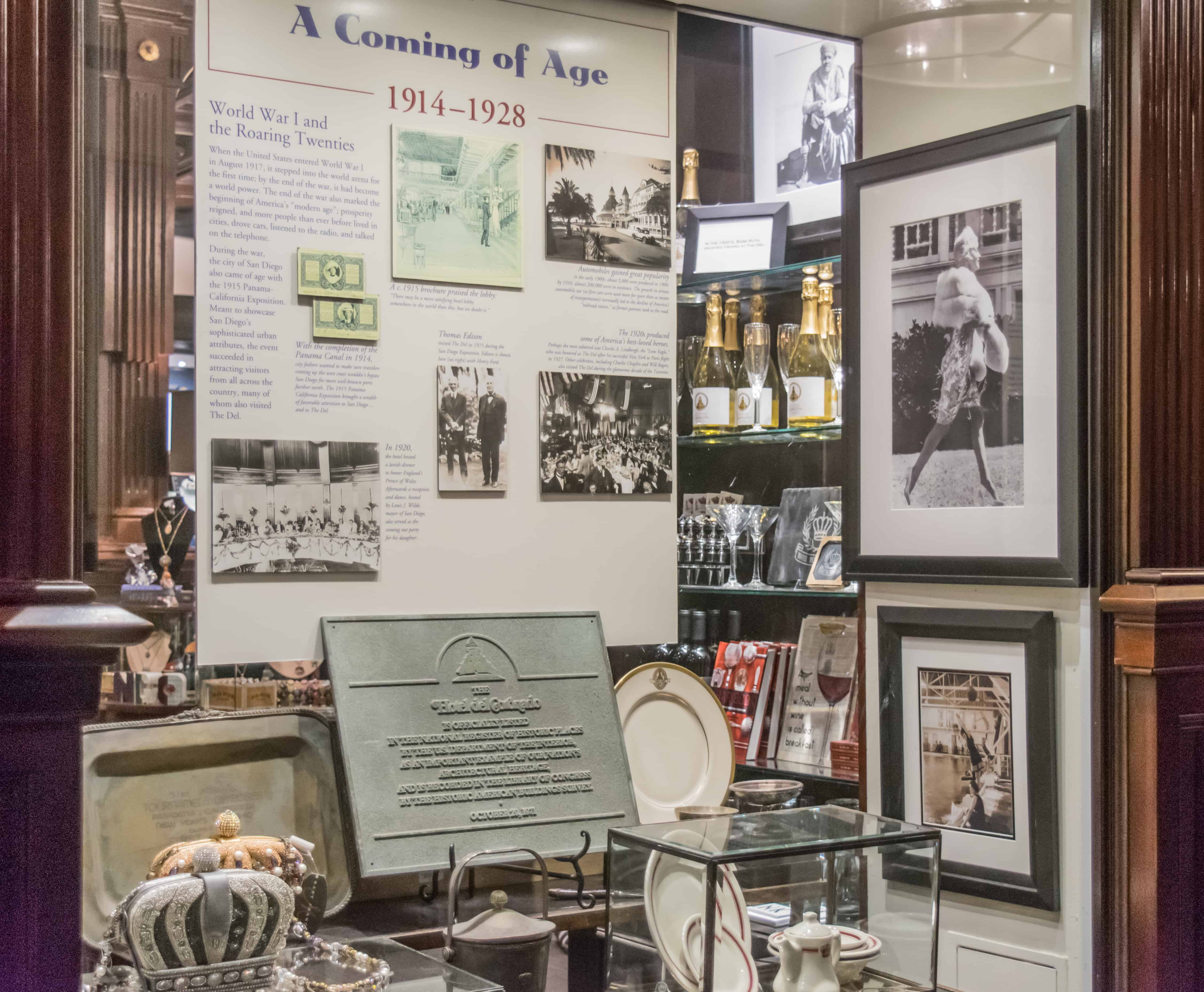 Memorabilia at Hotel del Cornado gift shops