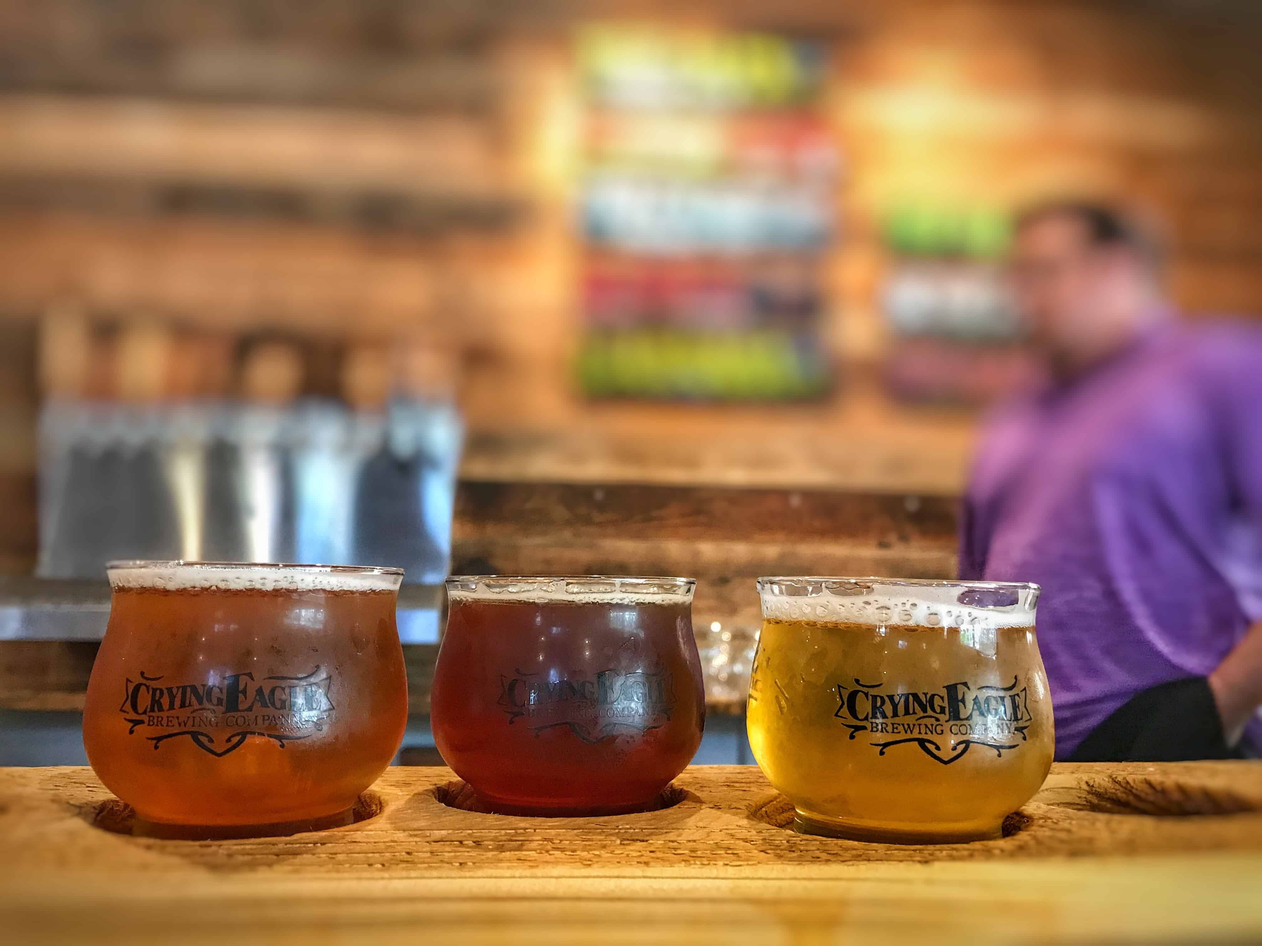Beer Flight at Crying Eagle