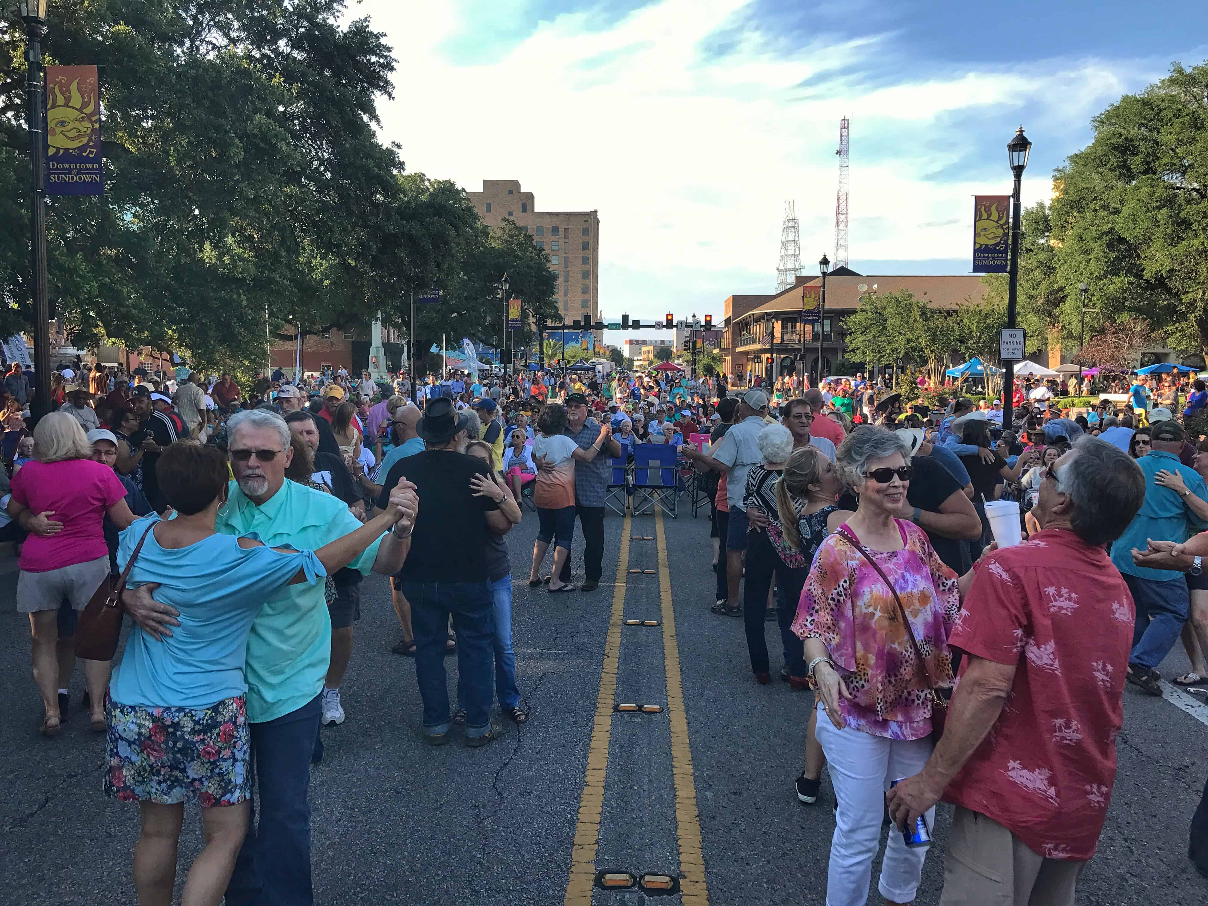 Dancing to Zydeco Music at Downtown at Sundown