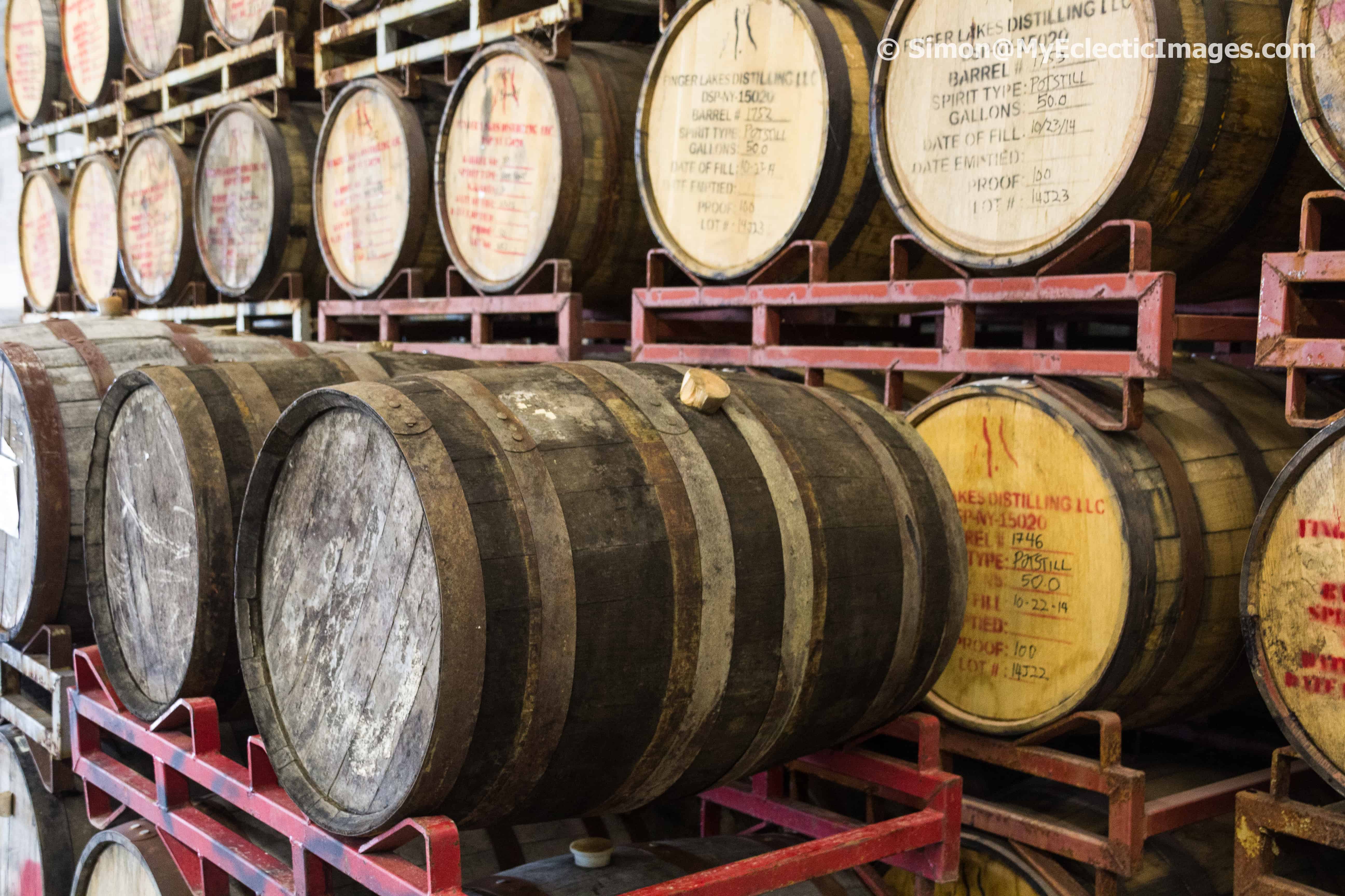 Old and New Barrels at Finger Lakes Distillery