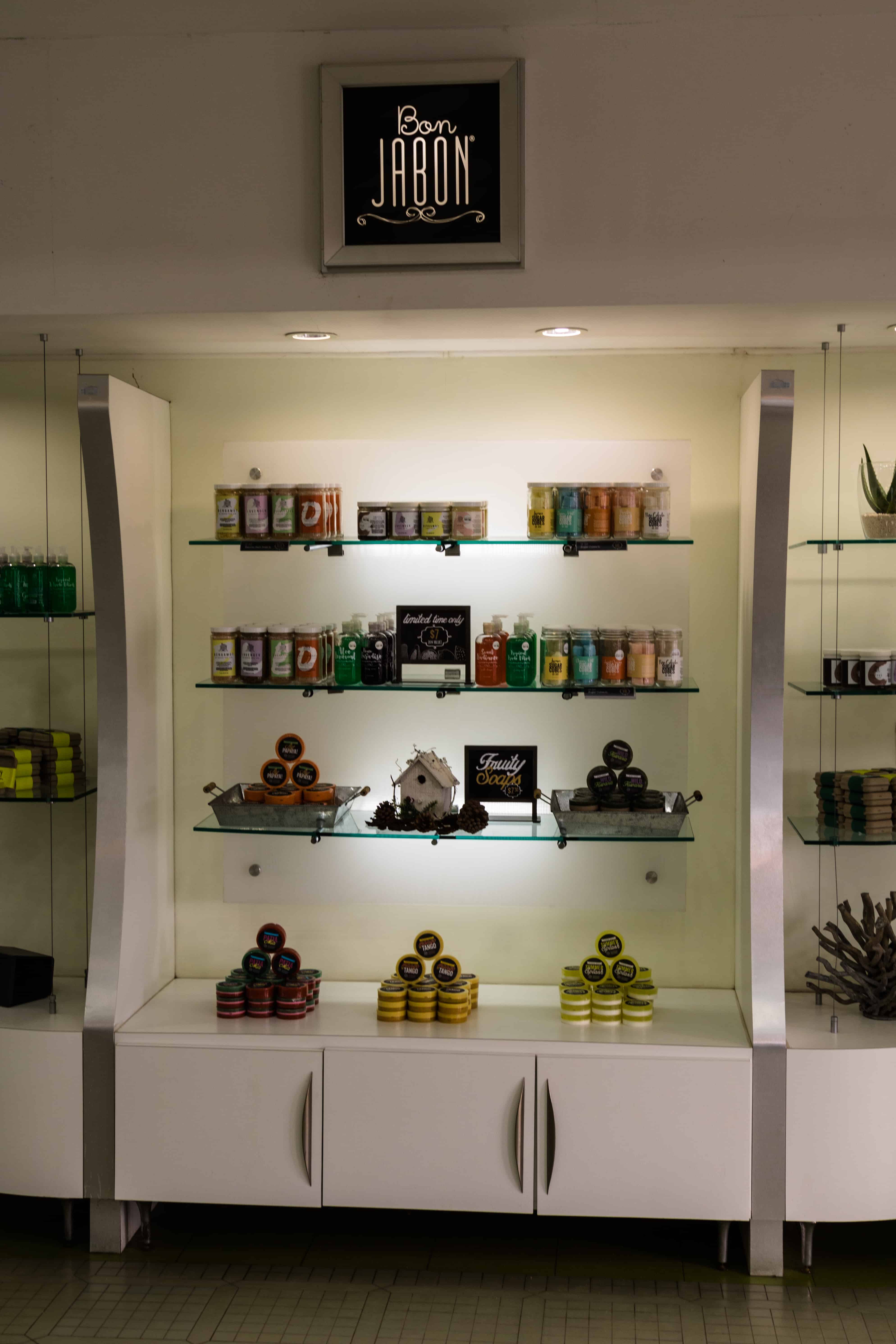 Products on display at Aruba Aloe Farm