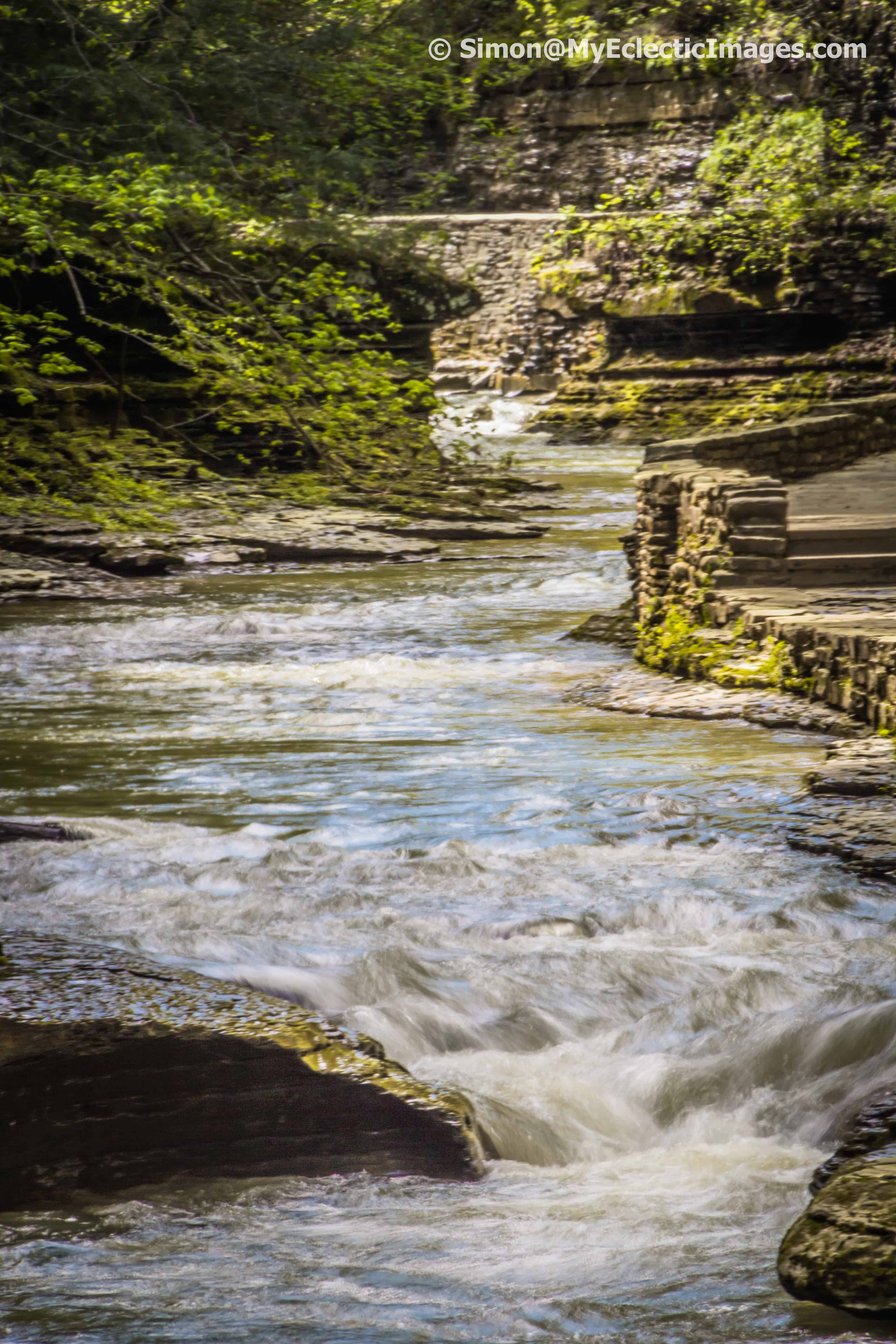 Quieter Waters Above Mile Point Bridge Watkins Glen State Park