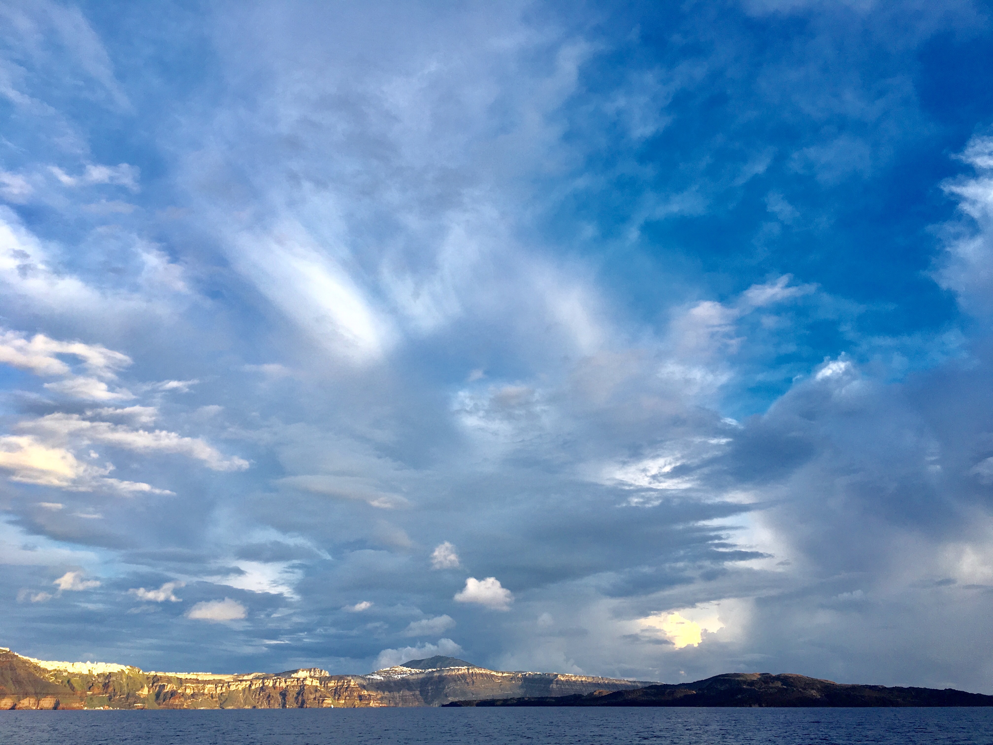 More Clouds above Santorini Caldera