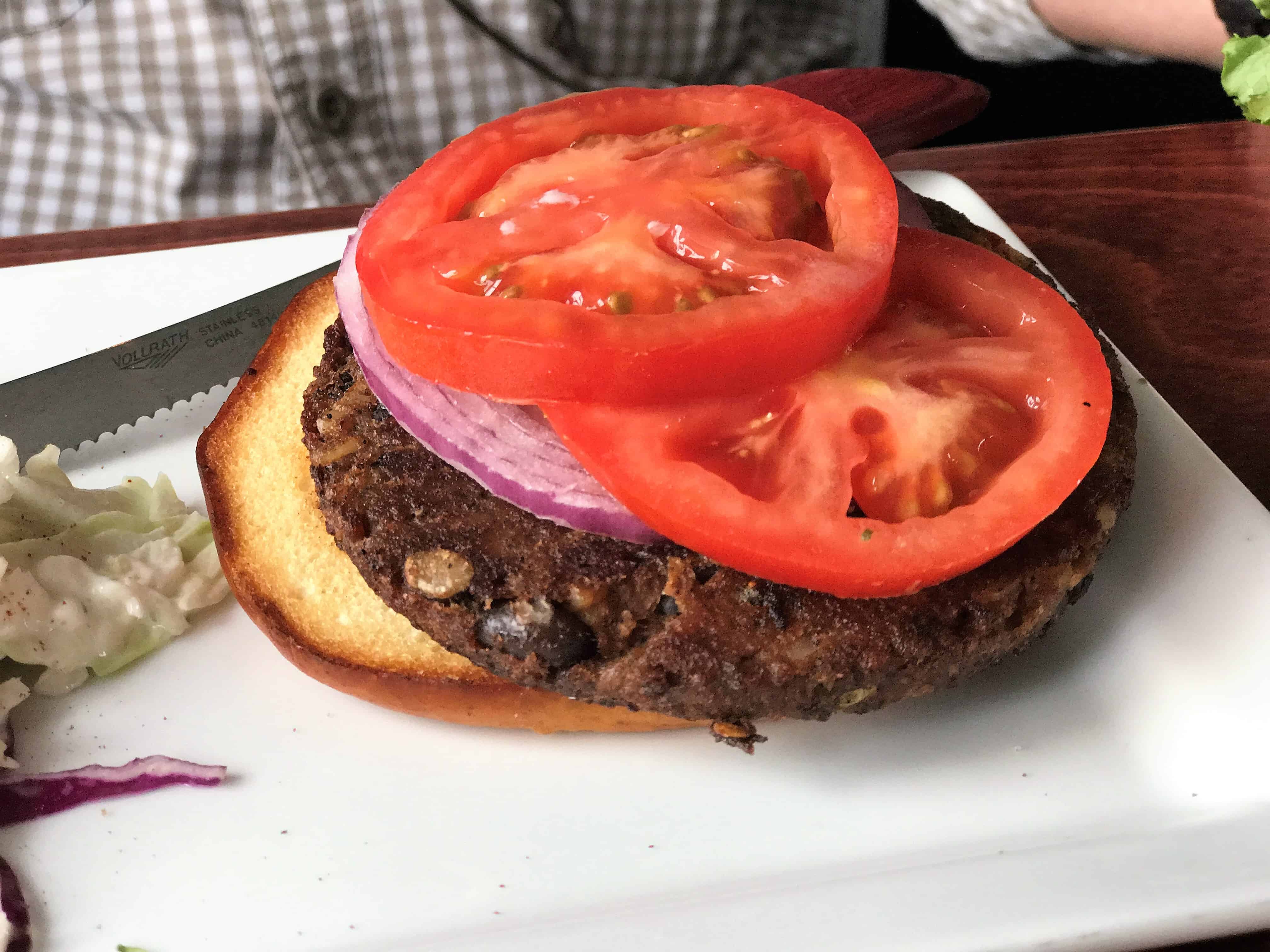 Doc's Marina Grill black bean veggie burger