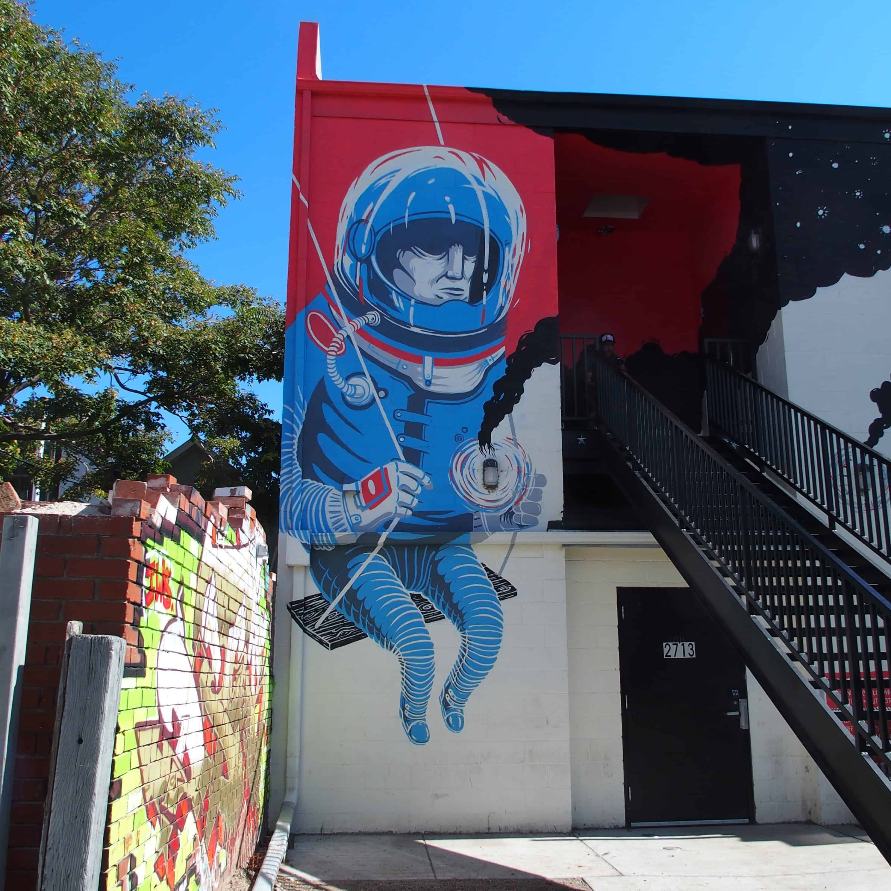 Another interesting visitor to Denver CRUSH Mural