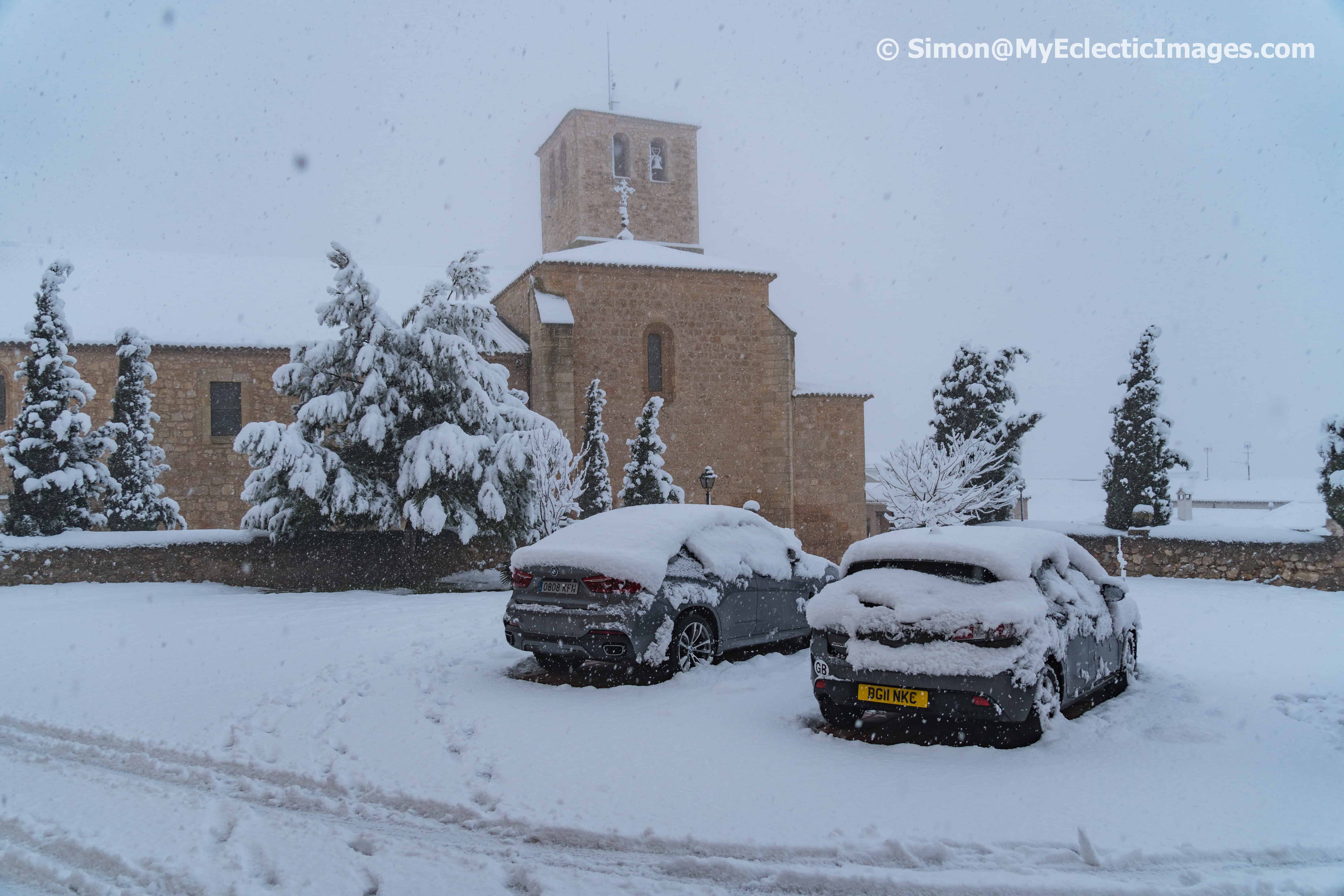 The Courtyard at Hotel in Belmonte Snow is a Rare Event VaughanTown Spain