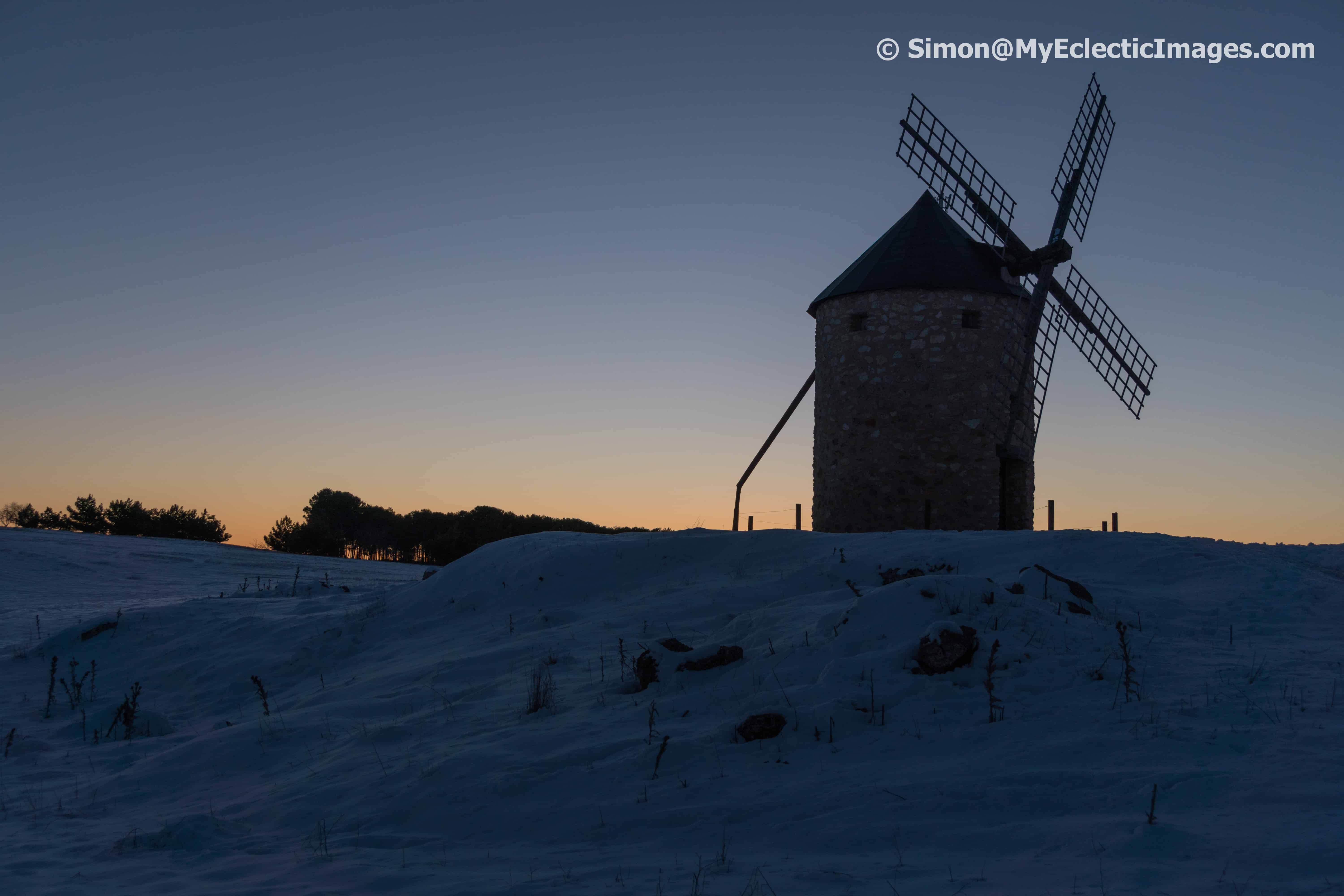 Windmill on the Hilltop Near the Hotel in Belmonte VaughanTown Spain