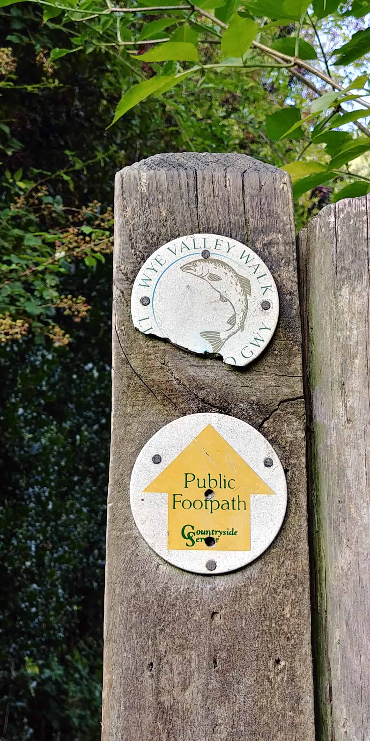 Waymarker on Wythall Estate, Ross-on-Wye England