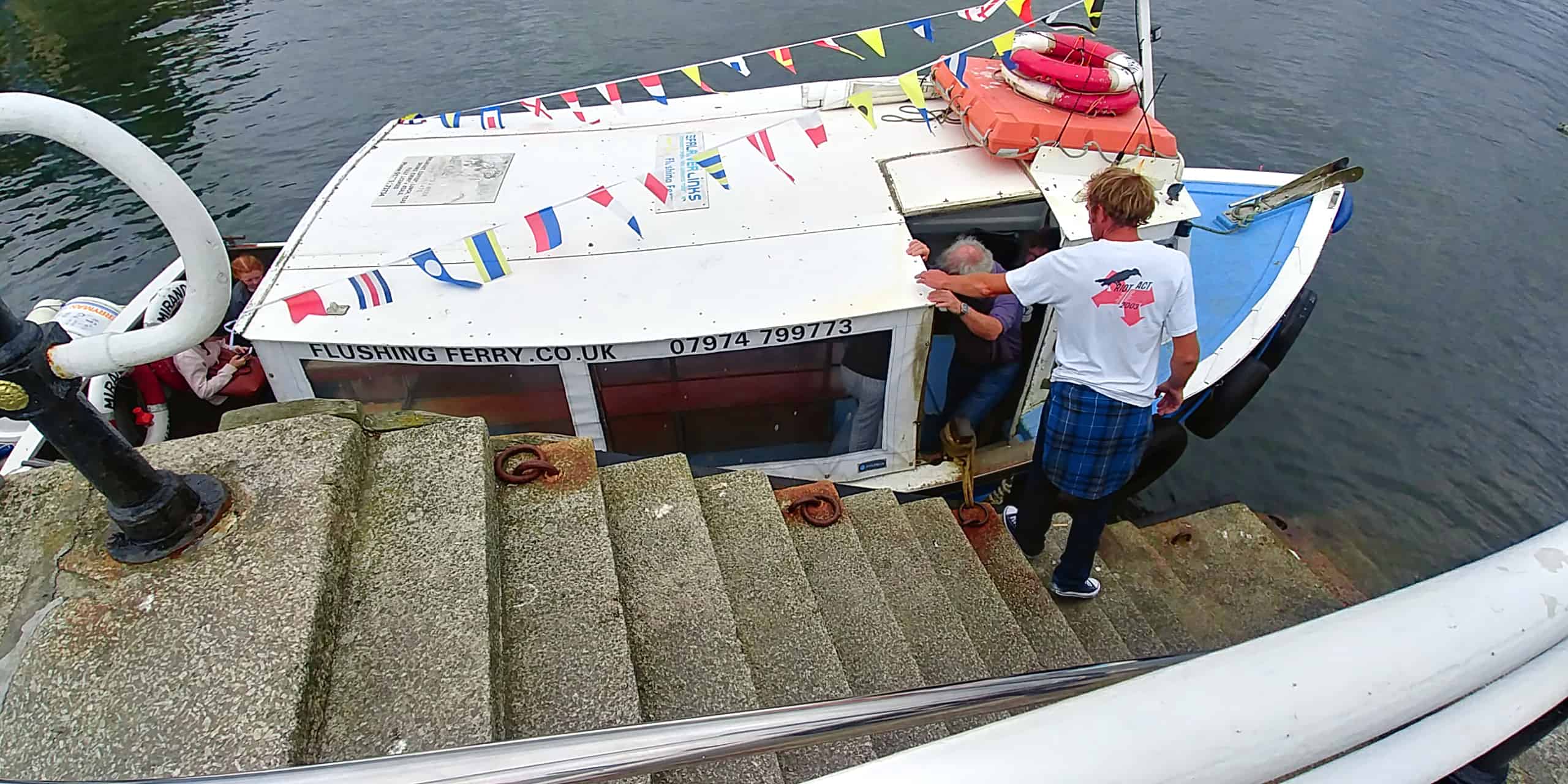 Boarding a Foot Passenger Ferry in Falmouth