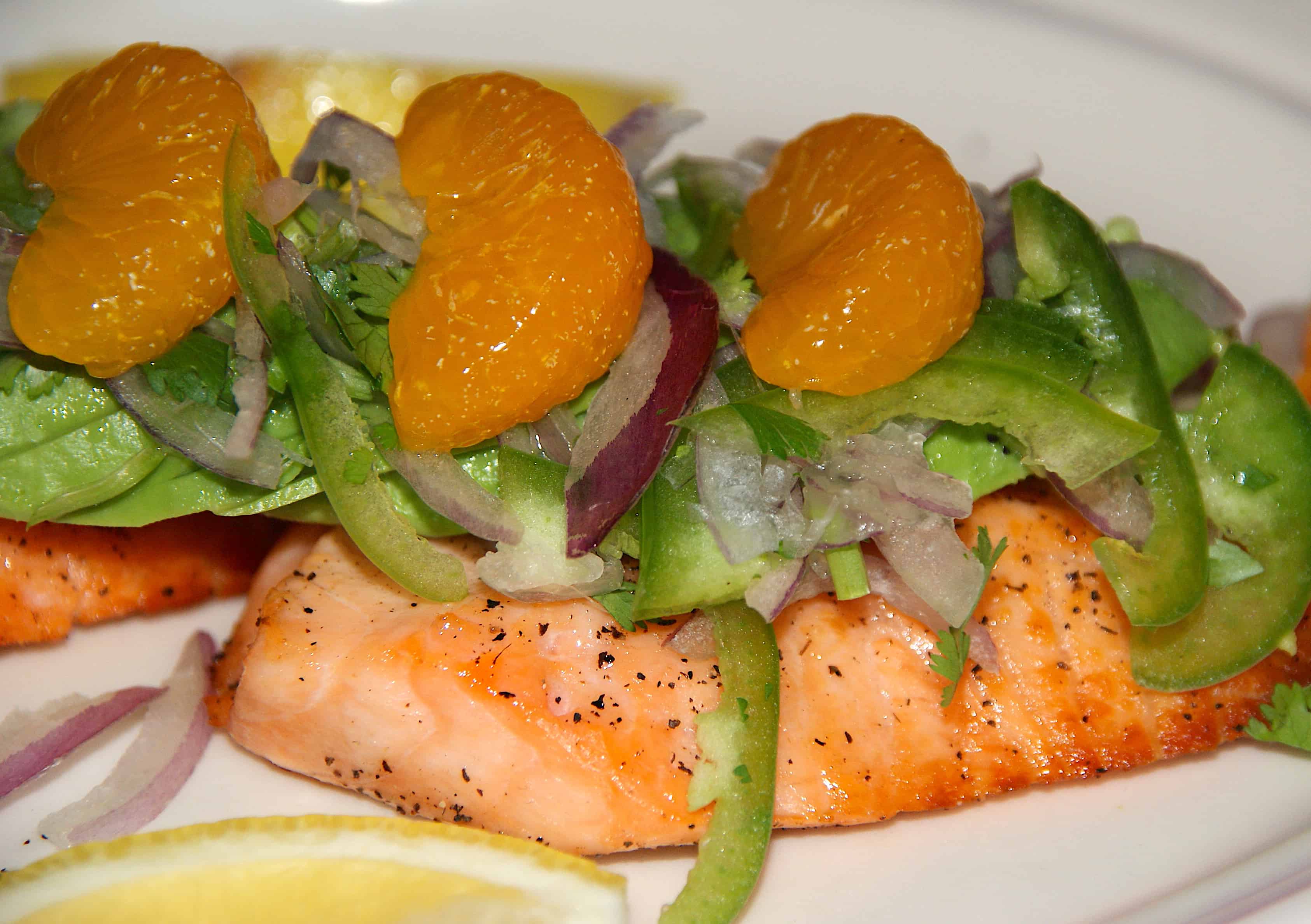 Izakaya Mew Orange Salmon Midtown Manhattan