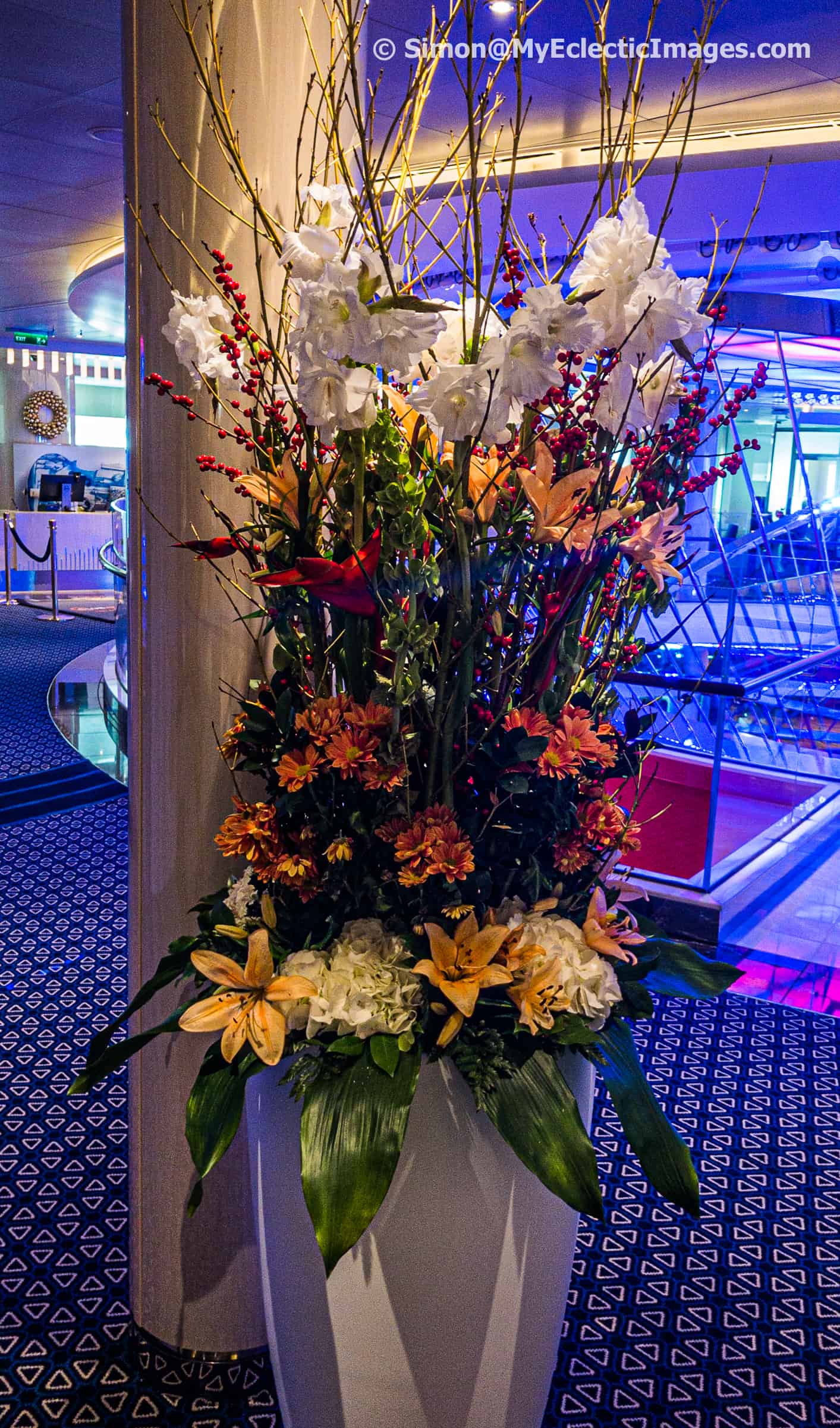 One of Many Flower Arrangements Found Throughout the Nieuw Statendam