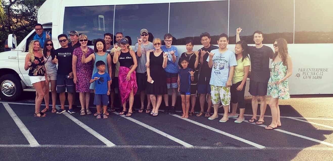Group Photo of Our North Shore Beach Bus Tour Group