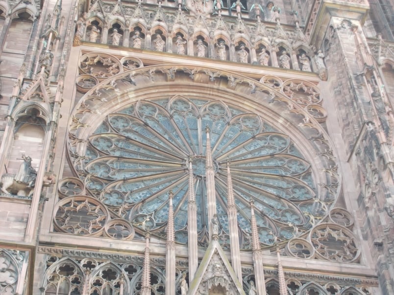 Intricate Sculptural Detail Strasbourg Cathedral Exterior