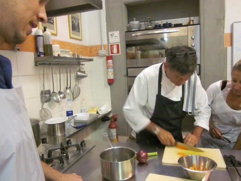 Italy - teacher demonstrating chopping technique