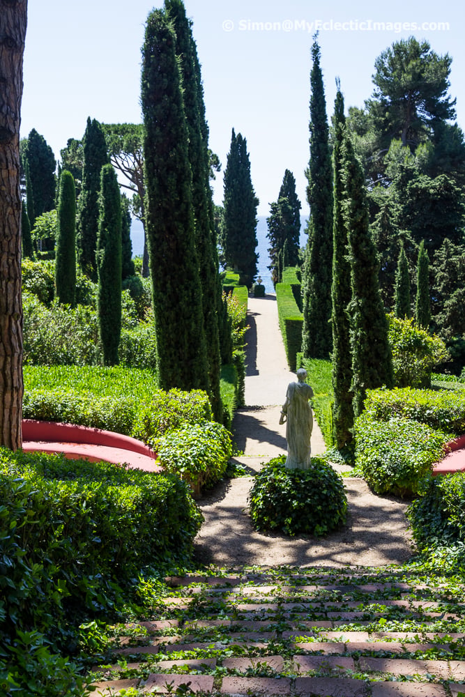 One of the Magnificent Tree and Shrub Lined Walkways in Santa Clotilde Gardens