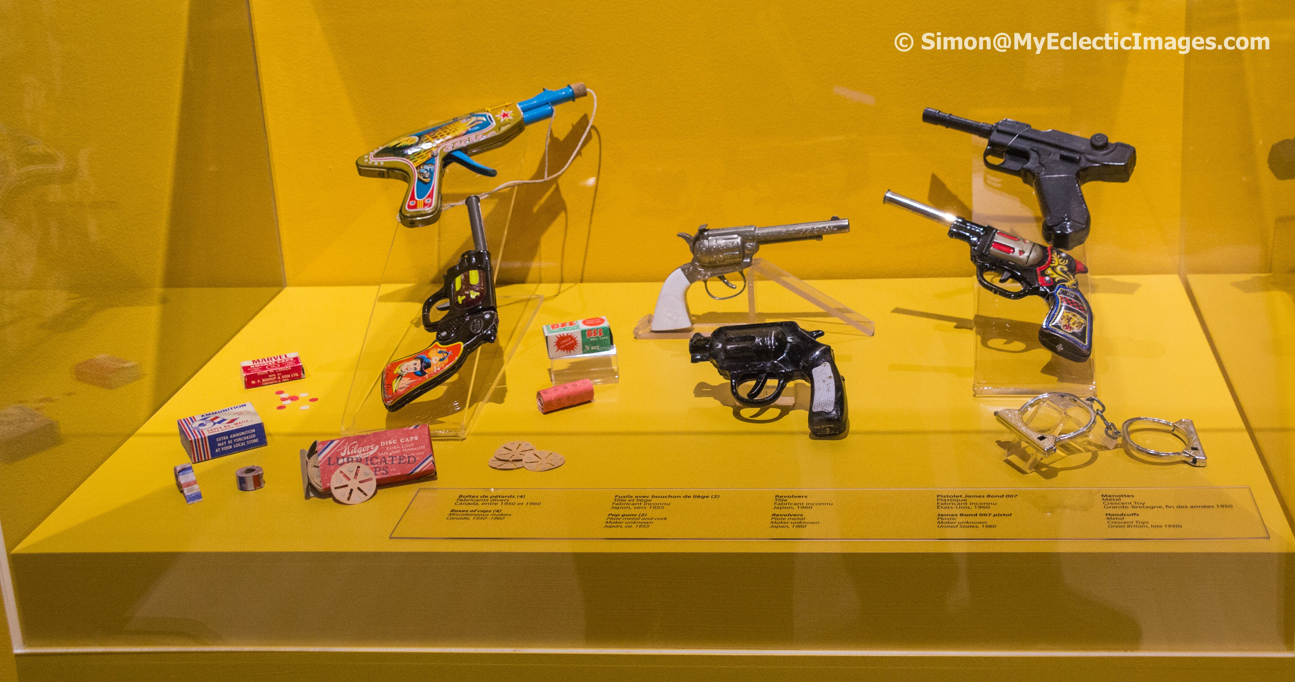 A Display of Toy Guns Spanning More than 50 Years Quebec Museum of Folk Culture
